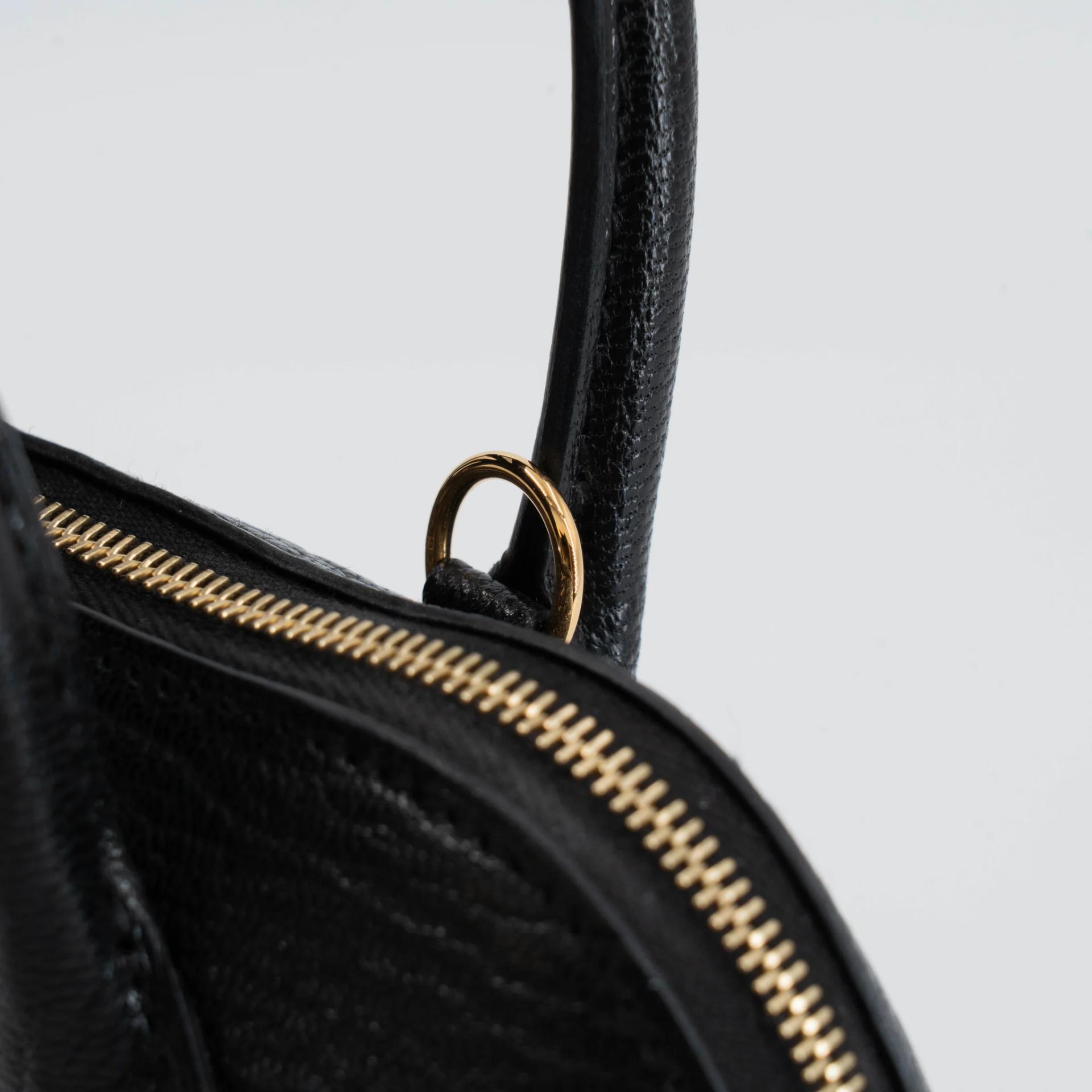 Excellent ( Rank SA ) HERMÈS Mini Bolide 1923 Noir (89) Chevre Gold hardware K (2025) - 15