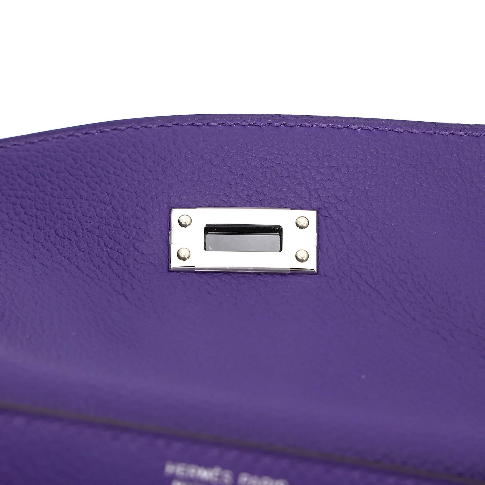 全新 HERMÈS 愛馬仕 Kelly Danse X3 絳紫色 Purple Evercolor皮 銀扣 G刻 2026年 - 10