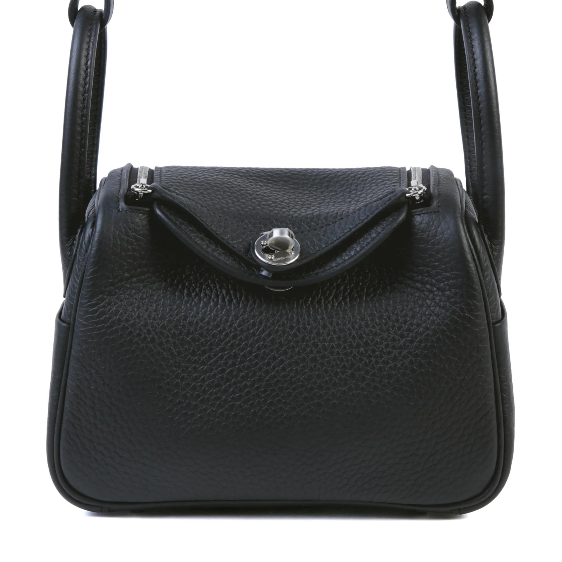 Brand New ( Rank N ) HERMÈS Mini Lindy II Noir (89) Clemence Palladium hardware G (2026) - 1
