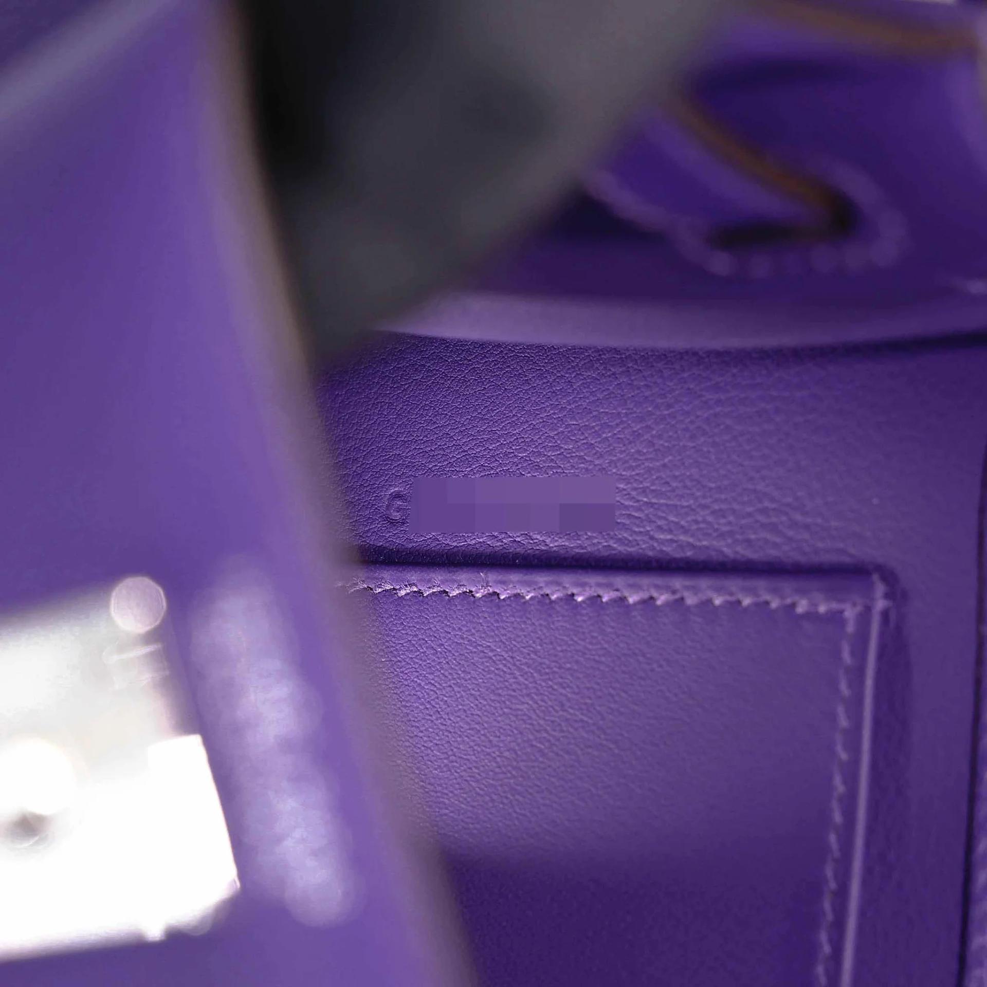 全新 HERMÈS 愛馬仕 Kelly Danse X3 絳紫色 Purple Evercolor皮 銀扣 G刻 2026年 - 13