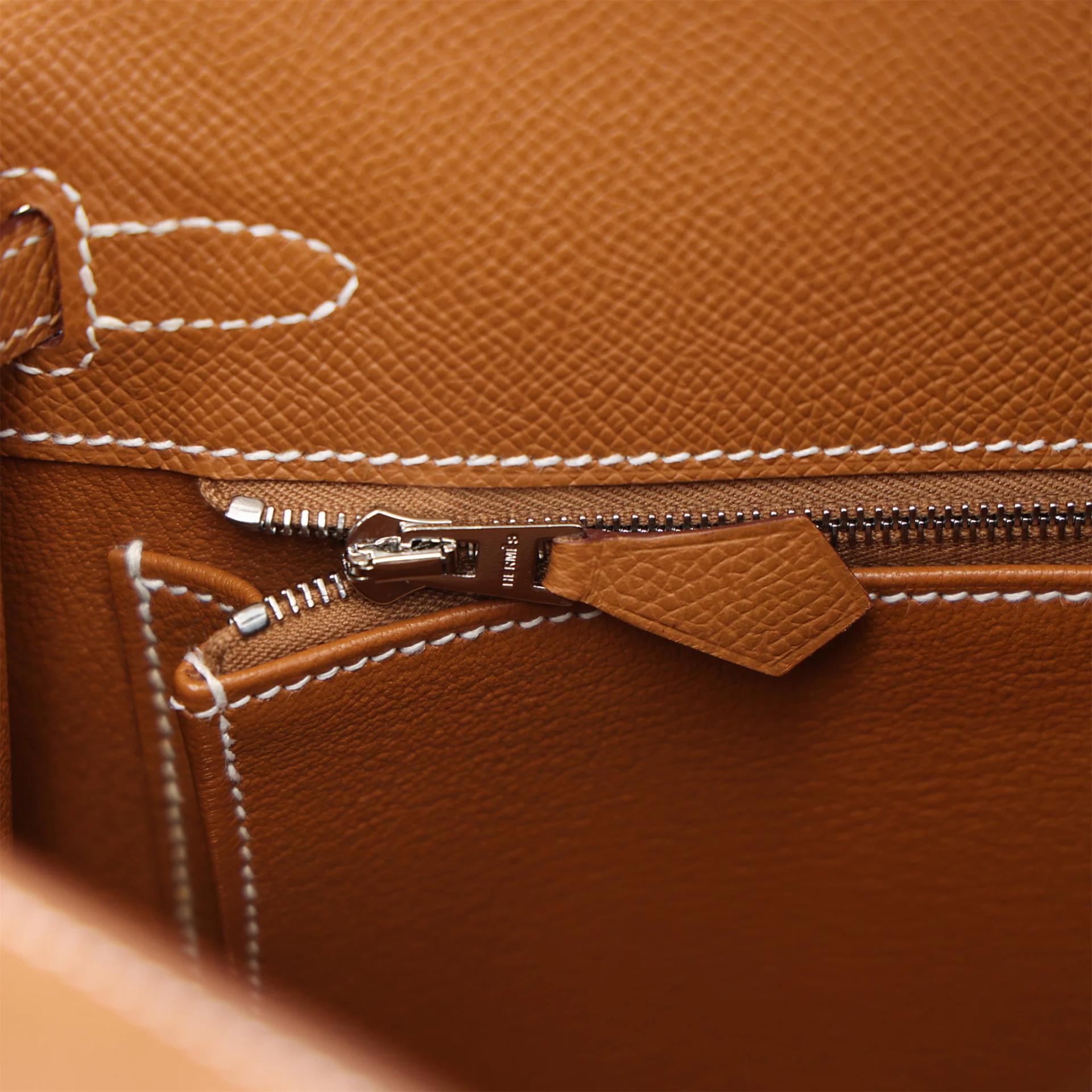 Brand New ( Rank N ) HERMÈS Kelly 25 Sellier Gold (37) Epsom Palladium hardware G (2026) - 14