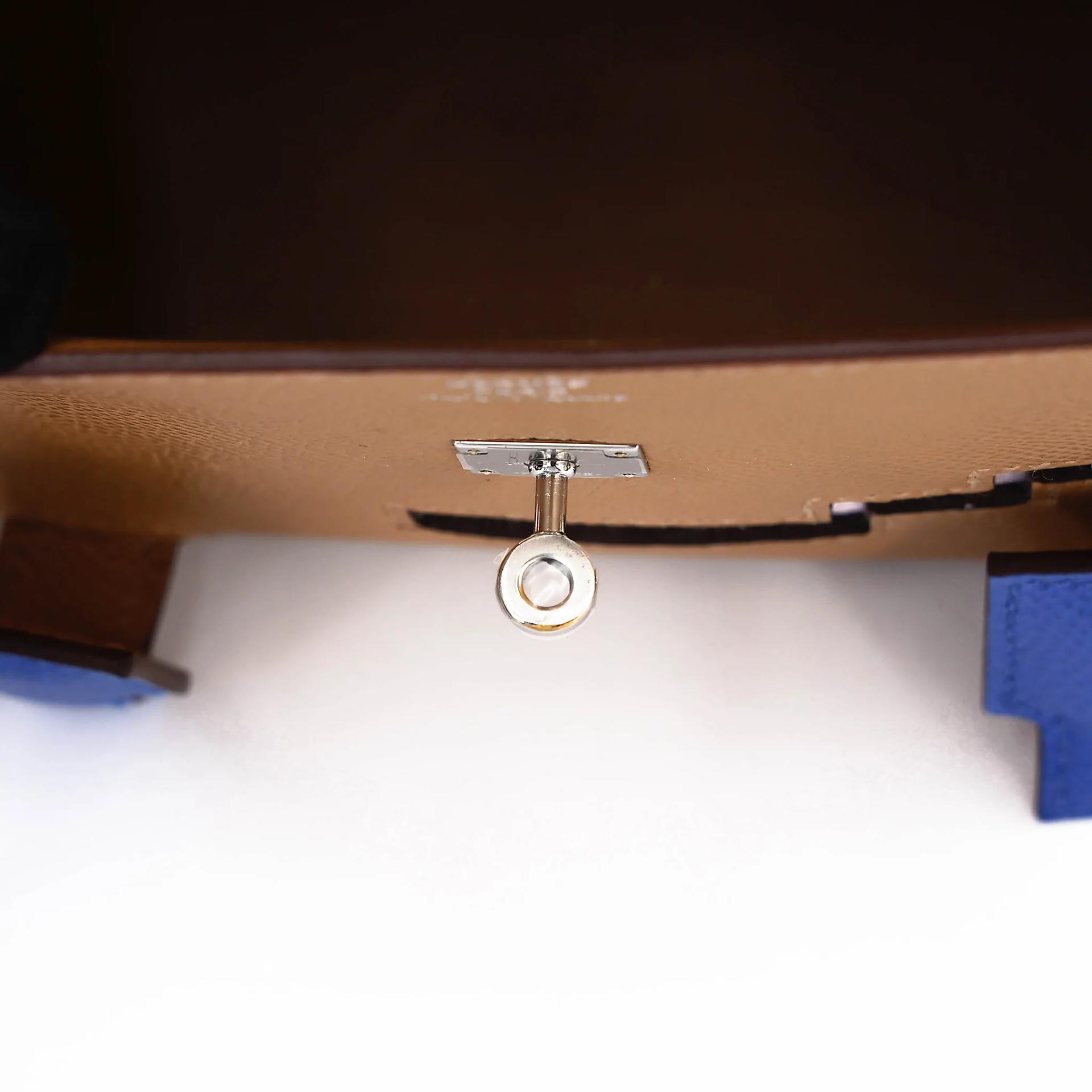Unused ( Rank NS ) HERMÈS Limited Edition Kelly Doll Picto Biscuit (4B) Mauve Pale (09) Rose Texas (0E) Bleu France (71) Epsom Palladium hardware B (2023) - 15