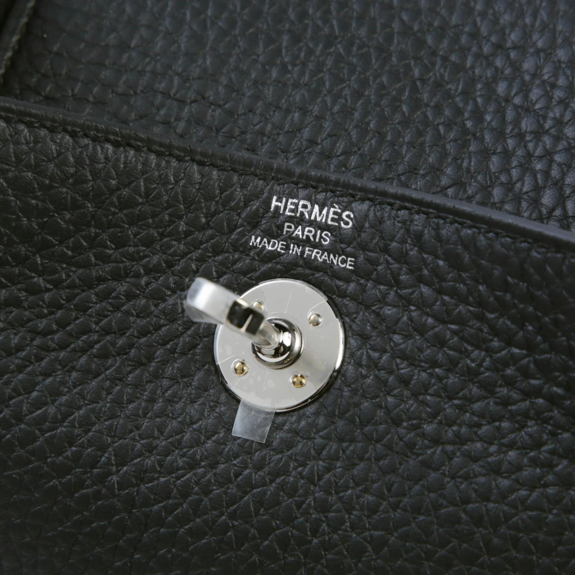 Brand New ( Rank N ) HERMÈS Mini Lindy II Noir (89) Clemence Palladium hardware G (2026) - 9