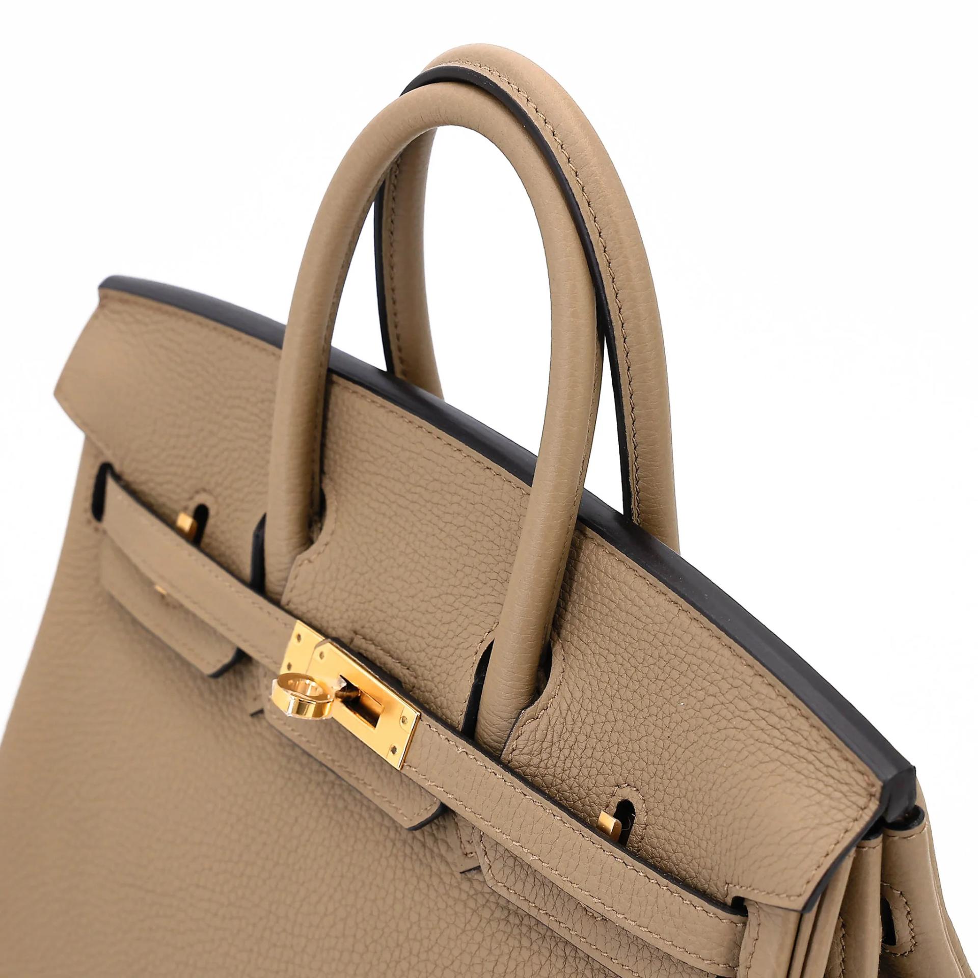 Brand New ( Rank N ) HERMÈS Birkin 25 Beige Marfa (8Q) Togo Gold hardware W (2024) - 3