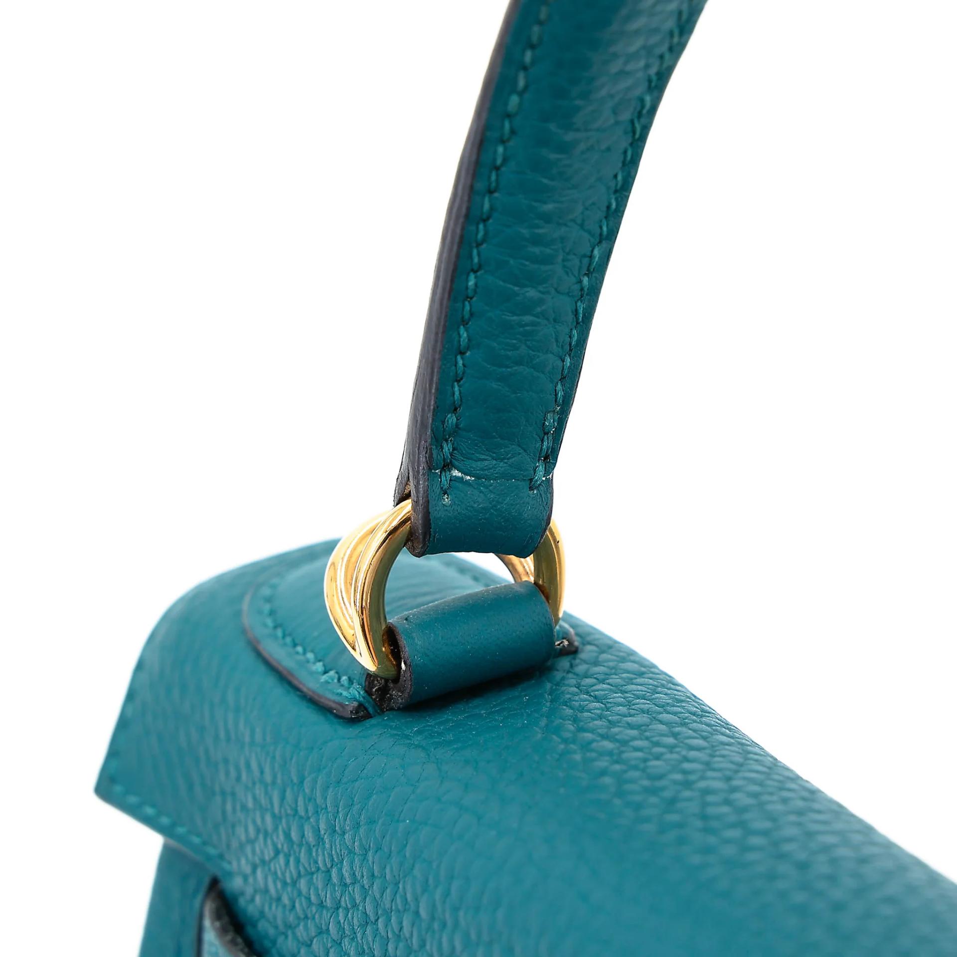 Very Good ( Rank A) HERMÈS Kelly 28 Colvert (1P) Togo Gold hardware D (2019) - 16