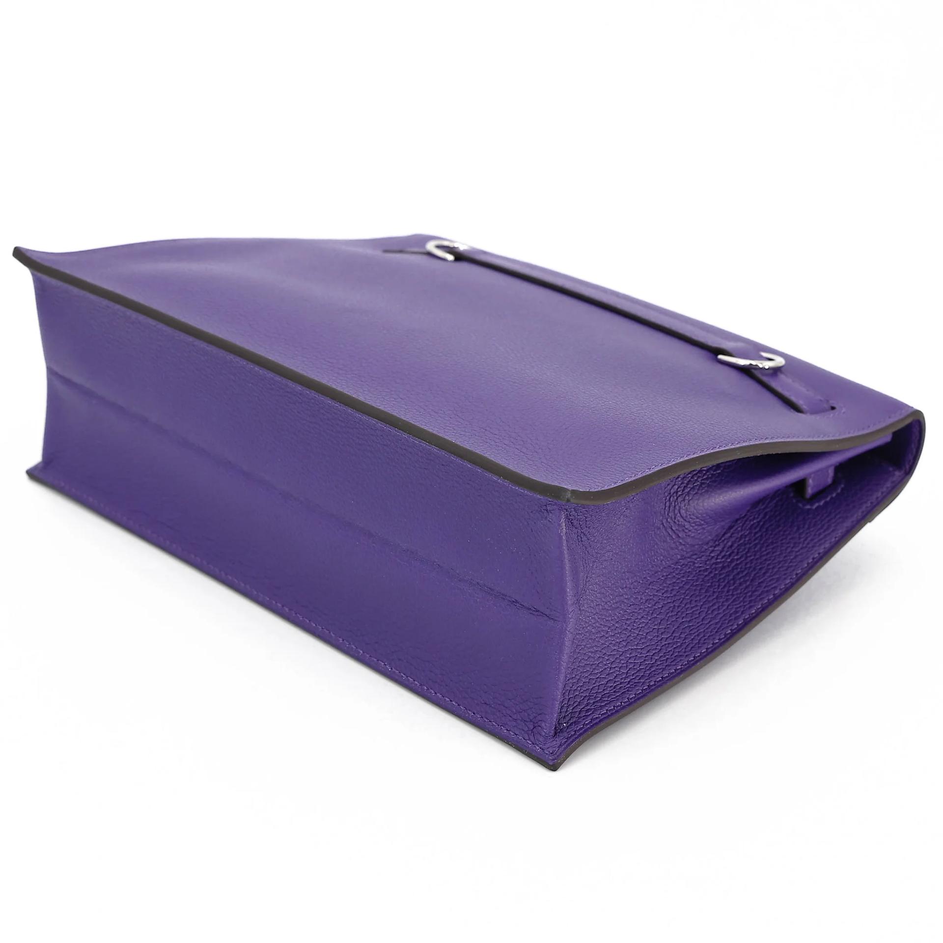 全新 HERMÈS 愛馬仕 Kelly Danse X3 絳紫色 Purple Evercolor皮 銀扣 G刻 2026年 - 5