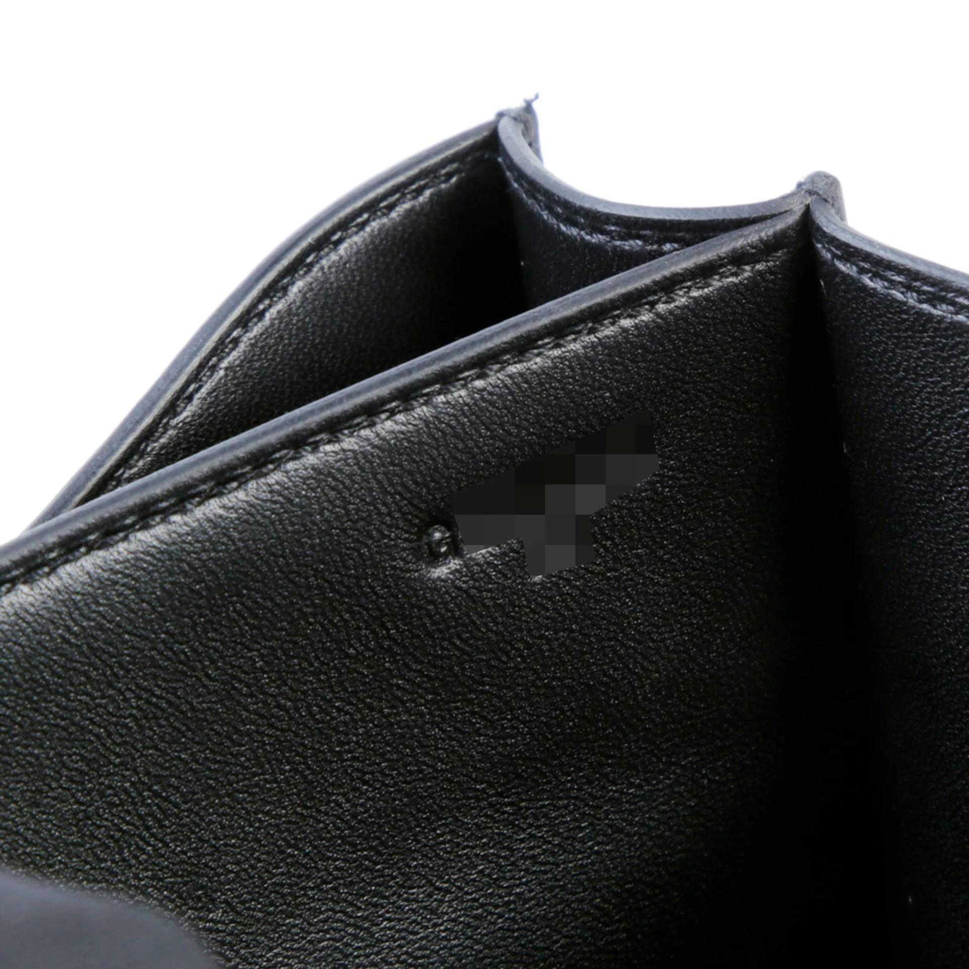 Brand New ( Rank N ) HERMÈS Constance Mini 19 Mirror Noir (89) Epsom Palladium hardware G (2026) - 14