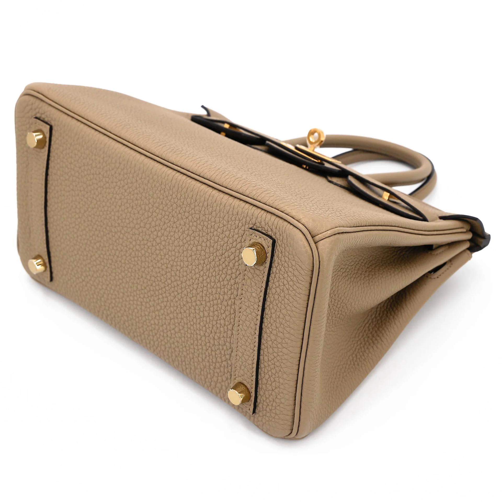 Brand New ( Rank N ) HERMÈS Birkin 25 Beige Marfa (8Q) Togo Gold hardware W (2024) - 4