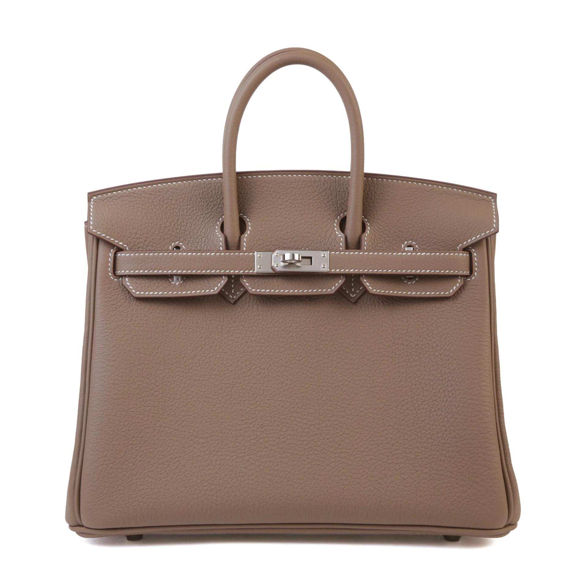 Brand New ( Rank N ) HERMÈS Birkin 25 Etoupe (18) Togo Palladium hardware G (2026) - 1