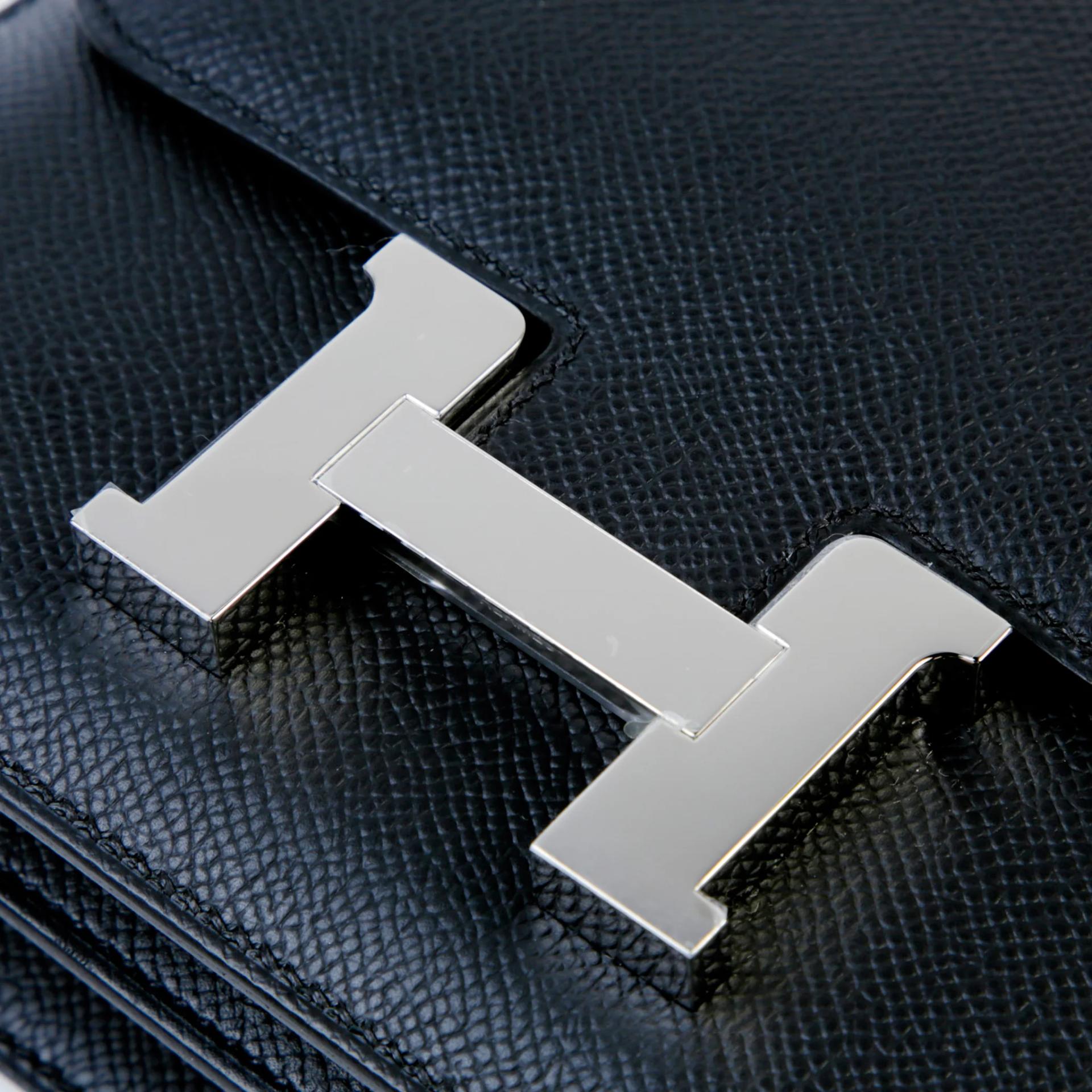 Brand New ( Rank N ) HERMÈS Constance Mini 19 Mirror Noir (89) Epsom Palladium hardware G (2026) - 8