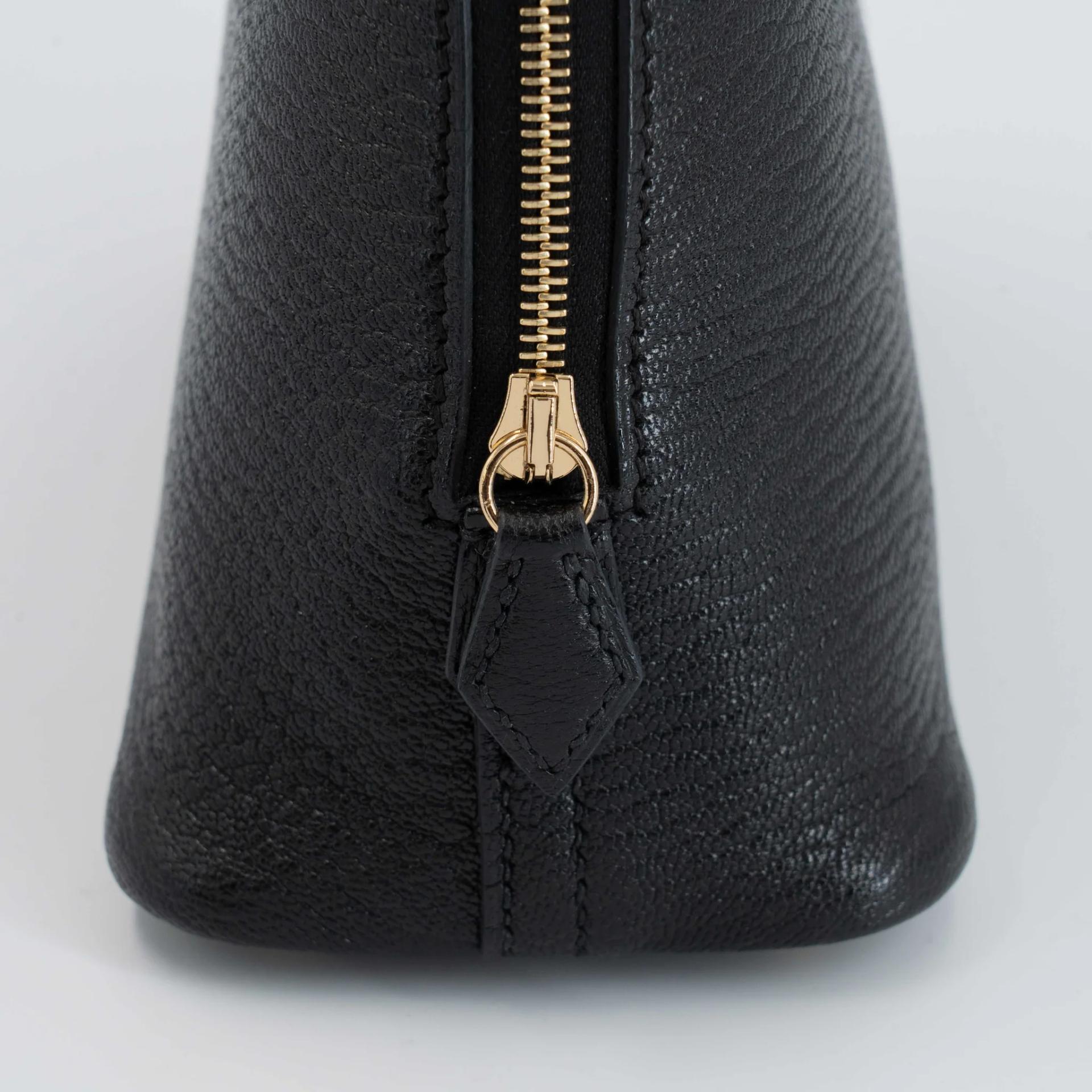 Excellent ( Rank SA ) HERMÈS Mini Bolide 1923 Noir (89) Chevre Gold hardware K (2025) - 12