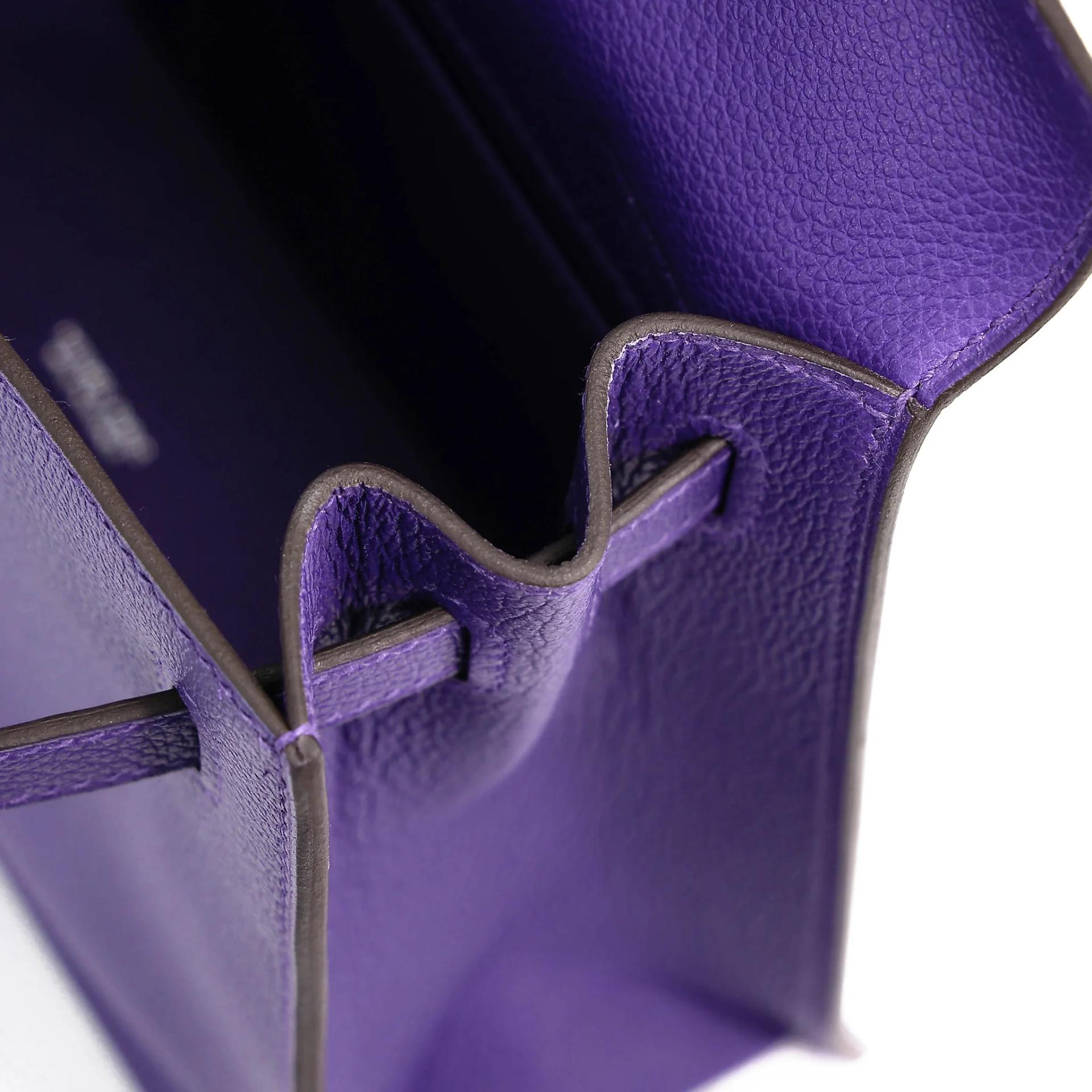 全新 HERMÈS 愛馬仕 Kelly Danse X3 絳紫色 Purple Evercolor皮 銀扣 G刻 2026年 - 14