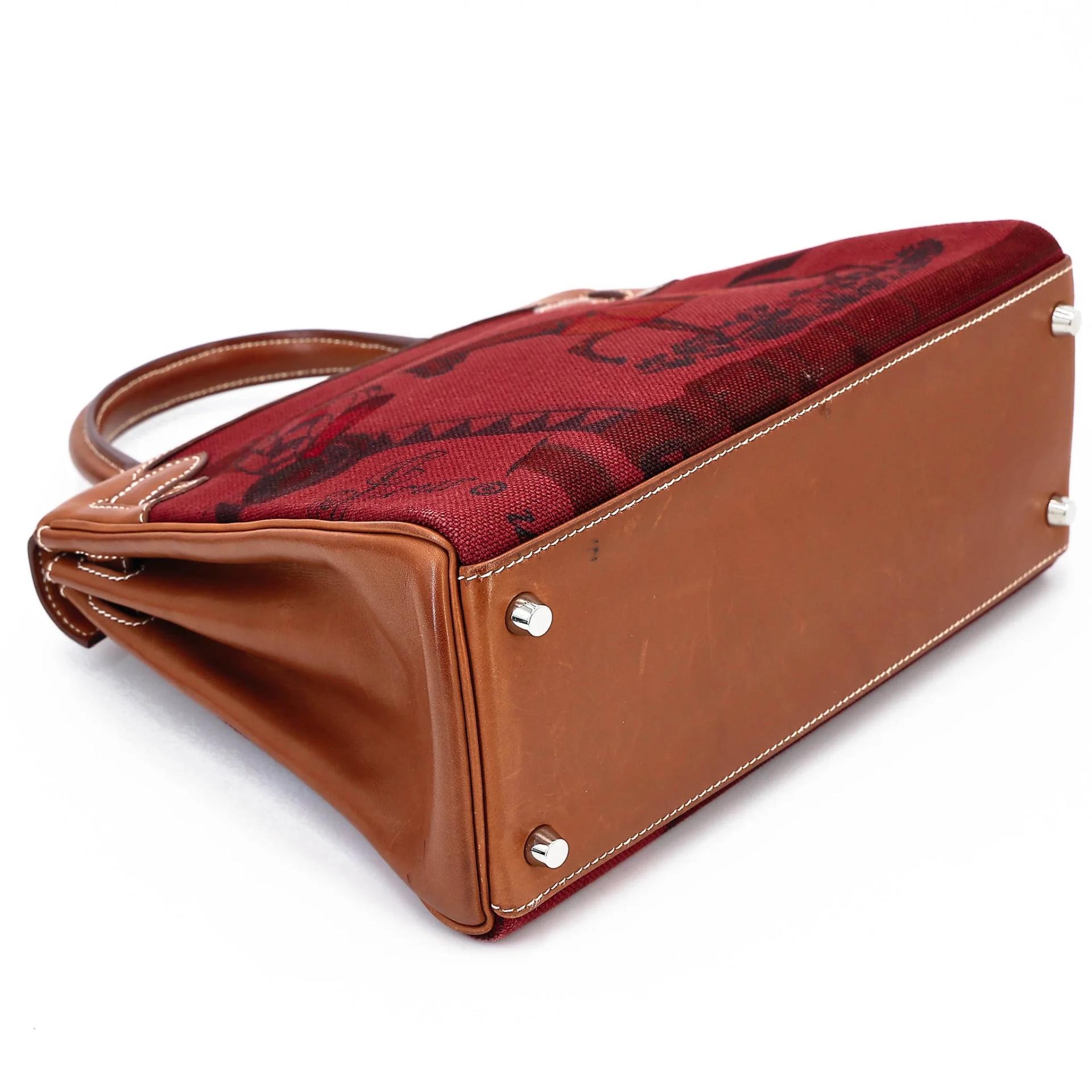 Good ( Rank AB) HERMÈS Limited Edition Kelly 28 Fauve (34) Gold (37) Barenia Palladium hardware Square O (2011) - 7