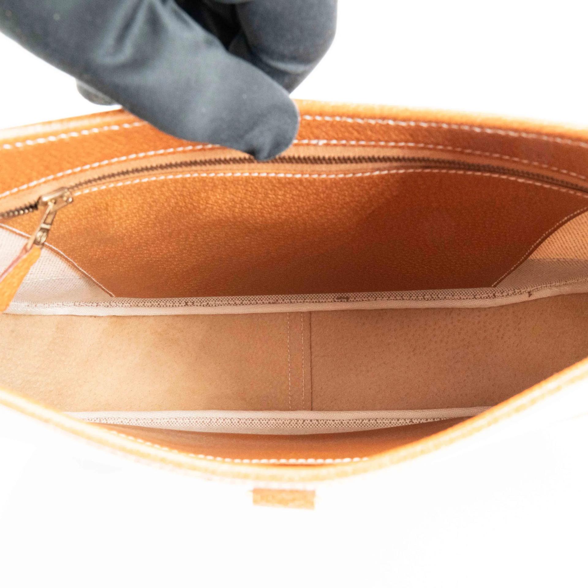 Very Good ( Rank A) HERMÈS Trim 31 Natural (27) Peau Porc Toile Camp canvas Gold hardware Circle Y (1995) - 33