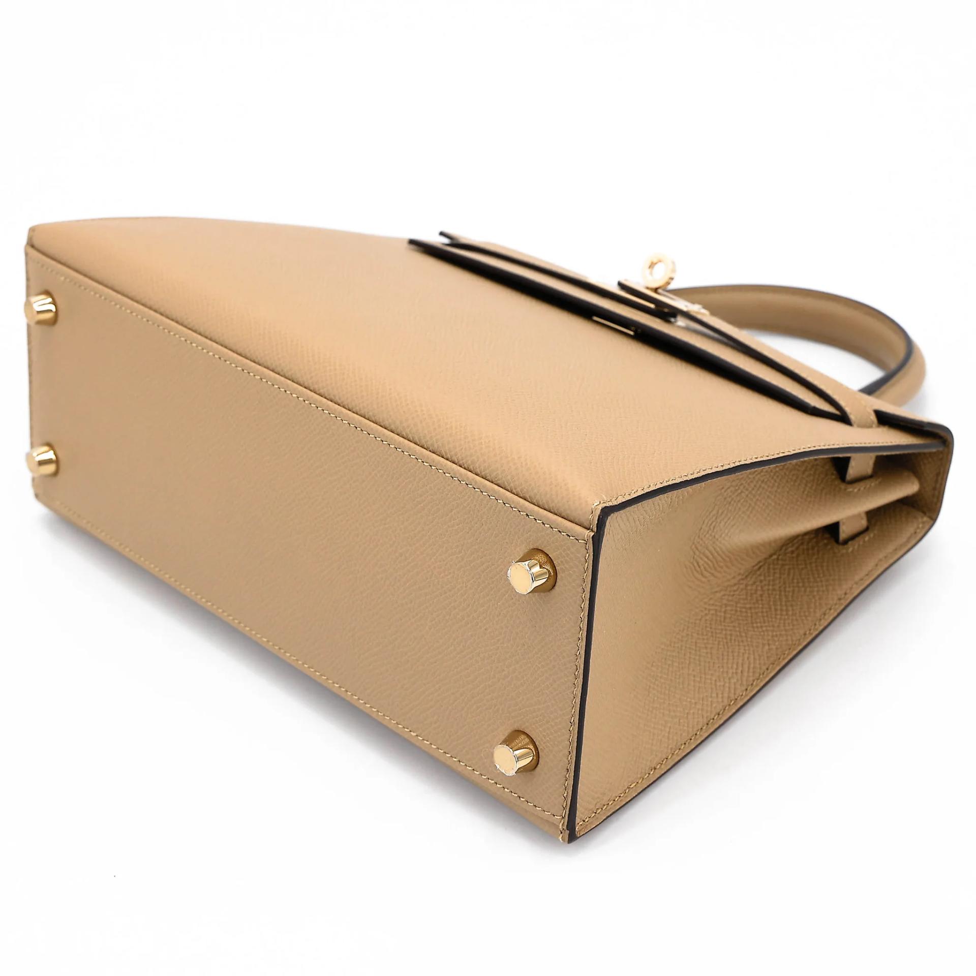 Brand New ( Rank N ) HERMÈS Kelly 25 Sellier Poussiere (1C) Epsom Permabrass hardware K (2025) - 4
