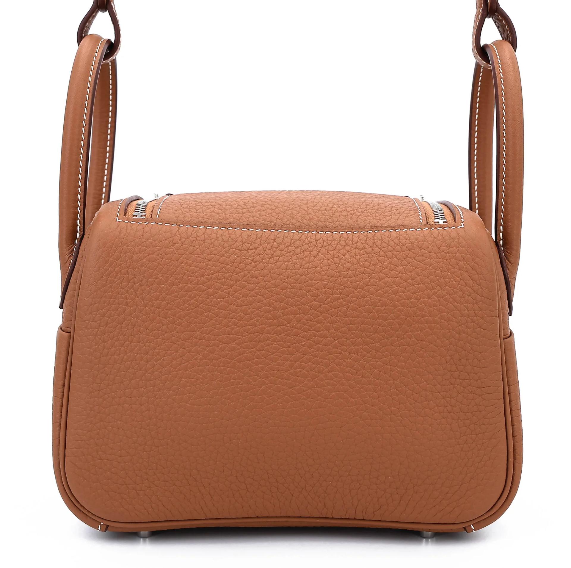 Brand New ( Rank N ) HERMÈS Mini Lindy II Gold (37) Clemence Palladium hardware K (2025) - 2