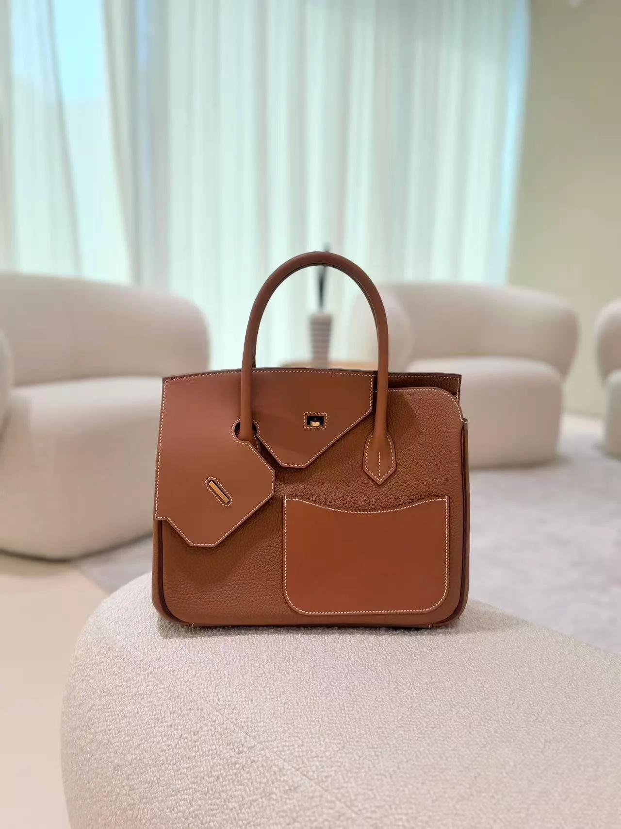 Unused ( Rank NS ) HERMÈS Limited Edition Birkin 30 en Desordre Gold (37) Swift Togo Vache Hunter Gold hardware W (2024) - 5
