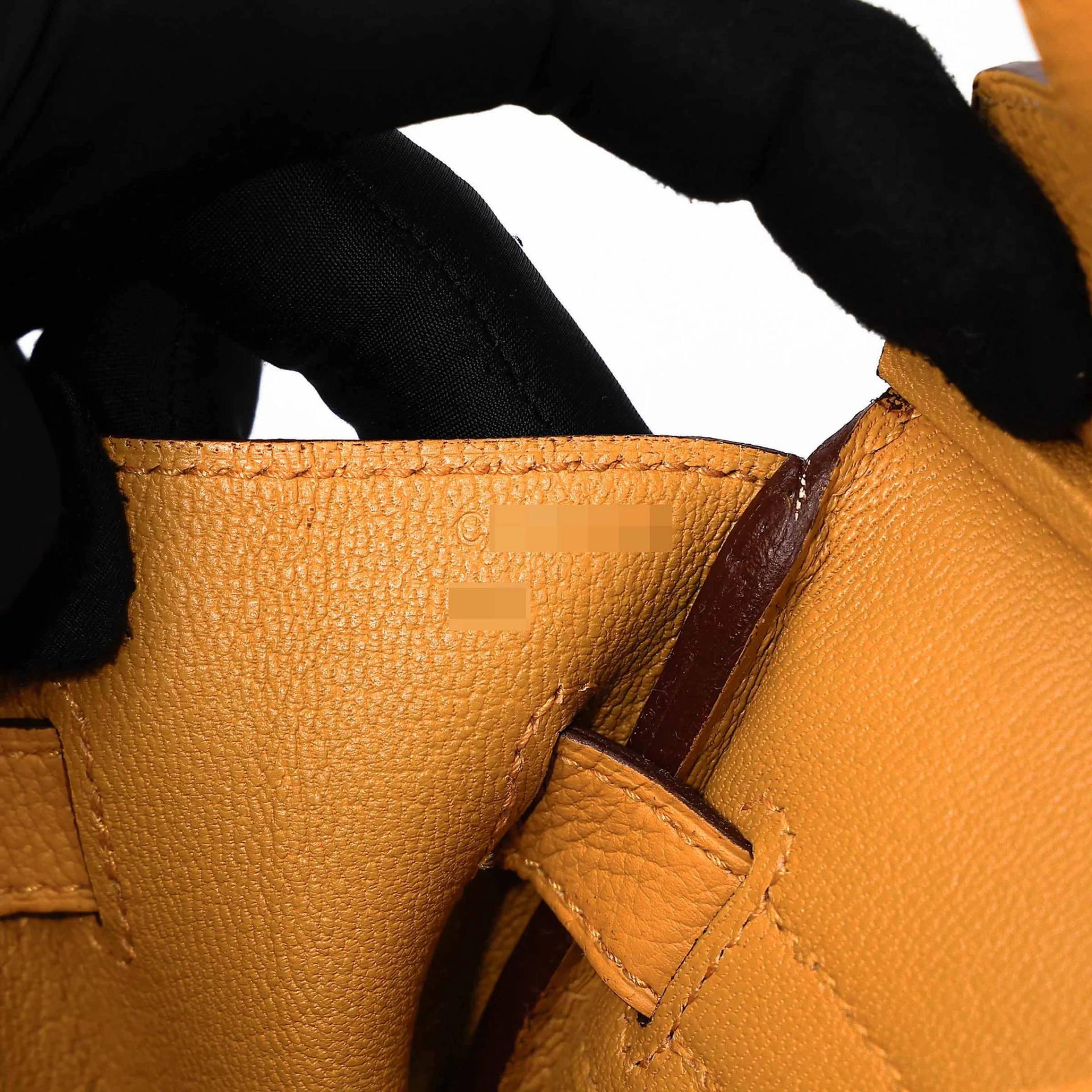 Very Good ( Rank A) HERMÈS Birkin 30 Jaune Ambre (9D) Togo Palladium hardware C (2018) - 19