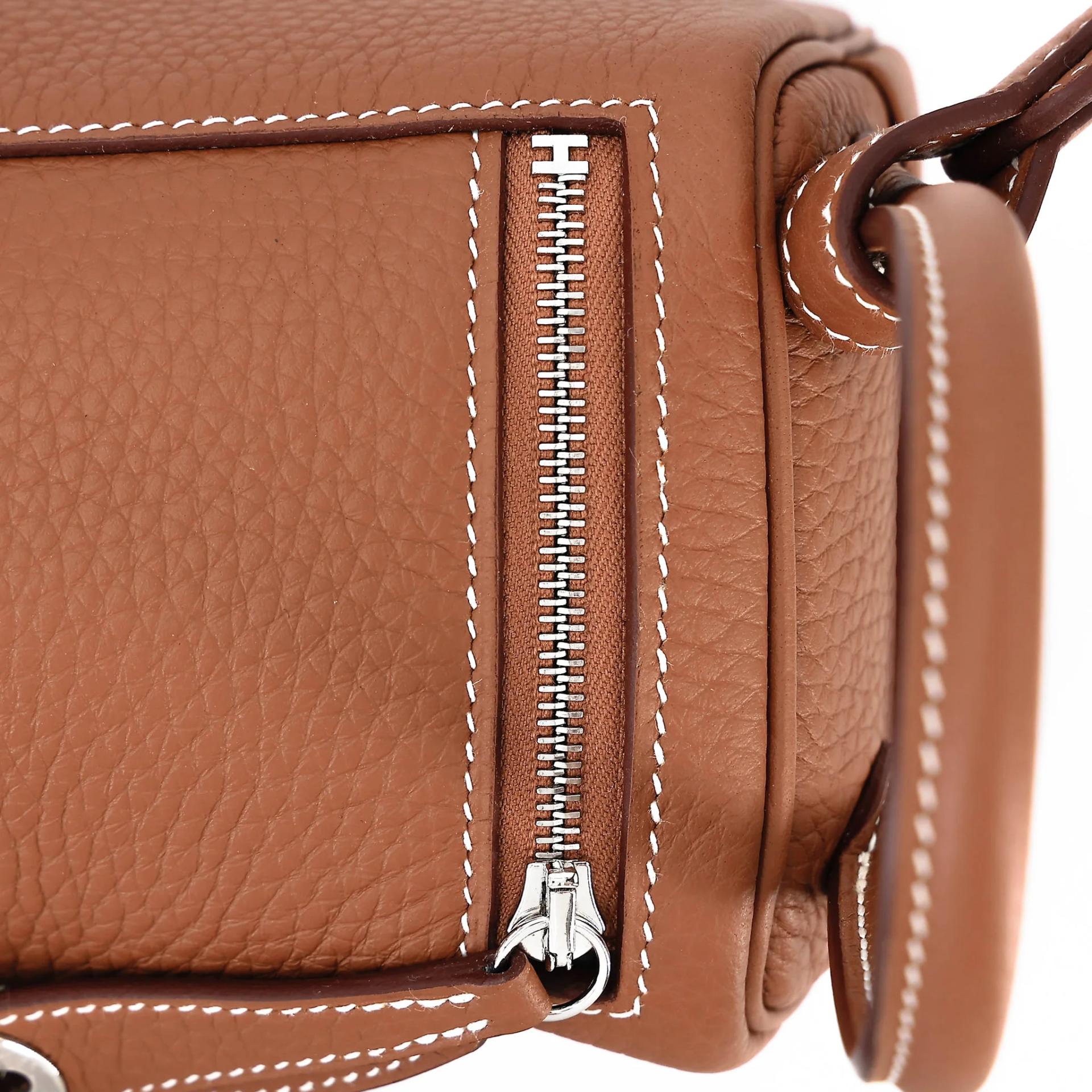 Brand New ( Rank N ) HERMÈS Mini Lindy II Gold (37) Clemence Palladium hardware K (2025) - 8