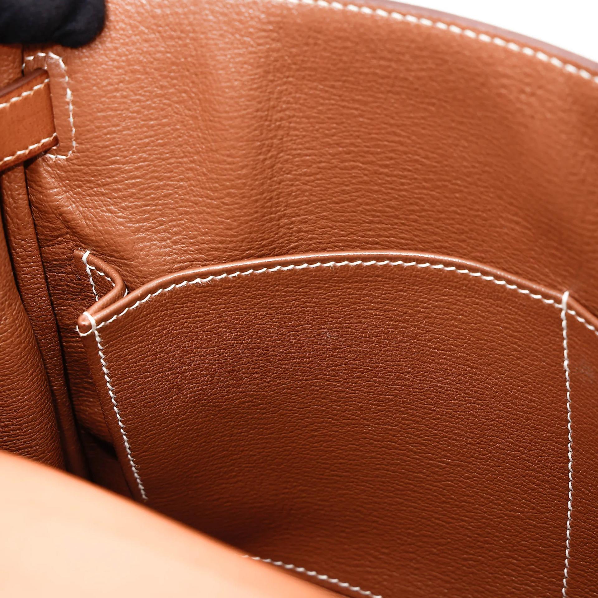 Good ( Rank AB) HERMÈS Limited Edition Kelly 28 Fauve (34) Gold (37) Barenia Palladium hardware Square O (2011) - 41