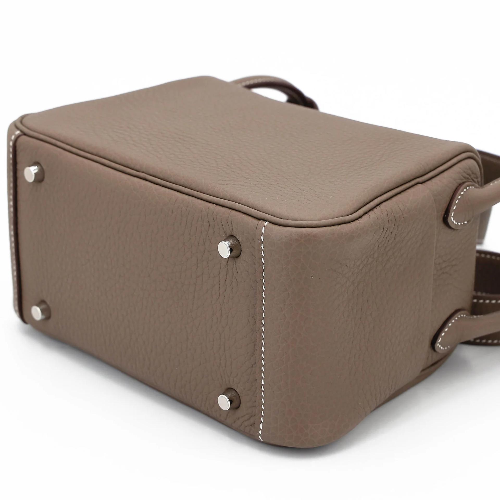 Brand New ( Rank N ) HERMÈS Mini Lindy Etoupe (18) Clemence Palladium hardware G (2026) - 6