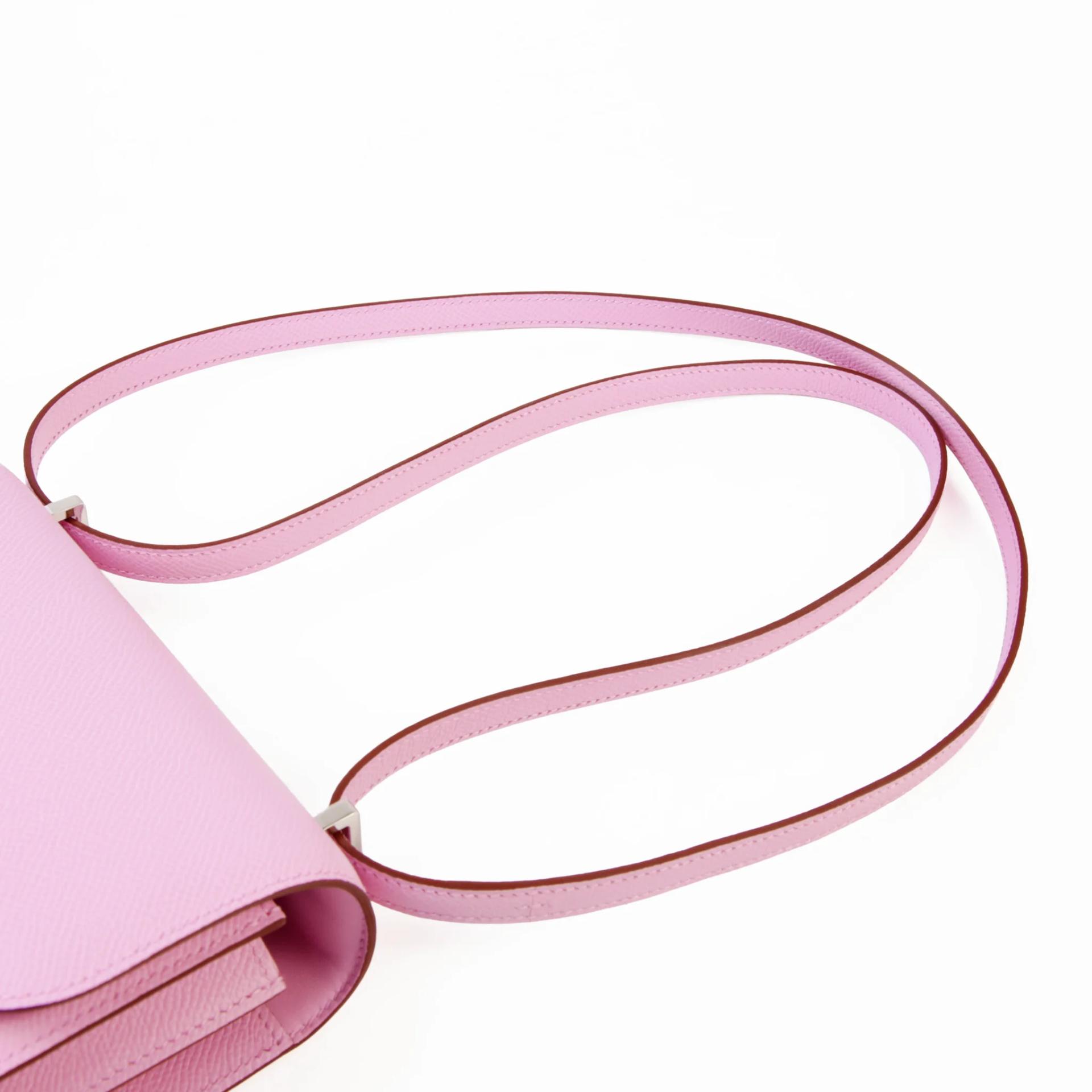 Brand New ( Rank N ) HERMÈS Constance Mini Mauve Sylvestre (X9) Epsom Palladium hardware K (2025) - 3