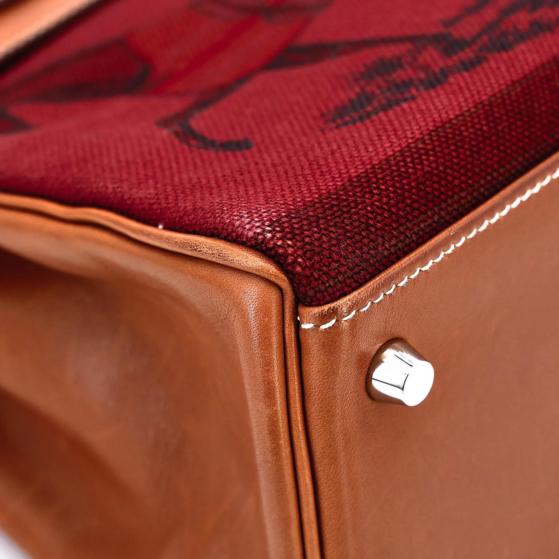 Good ( Rank AB) HERMÈS Limited Edition Kelly 28 Fauve (34) Gold (37) Barenia Palladium hardware Square O (2011) - 9