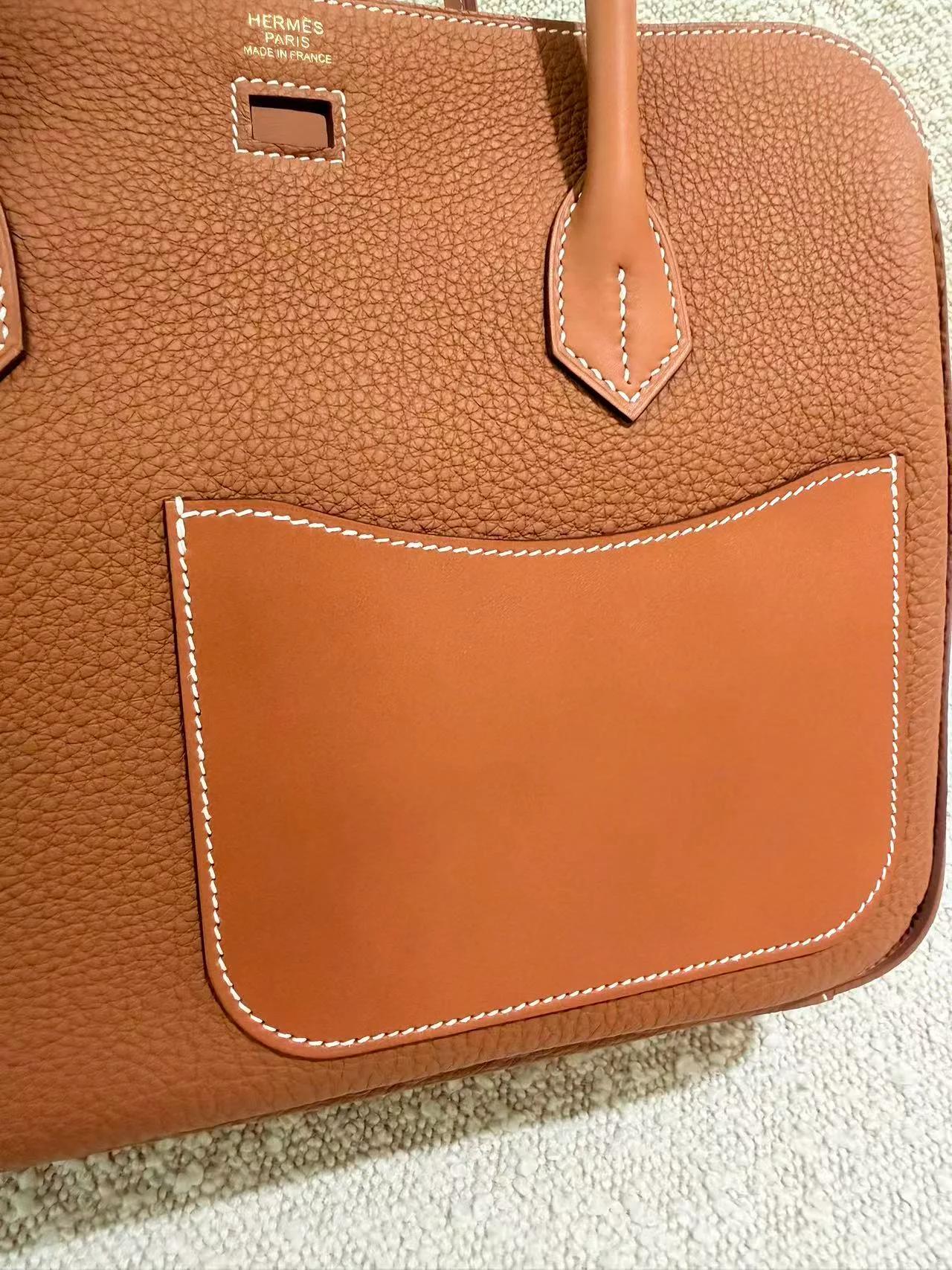 Unused ( Rank NS ) HERMÈS Limited Edition Birkin 30 en Desordre Gold (37) Swift Togo Vache Hunter Gold hardware W (2024) - 20