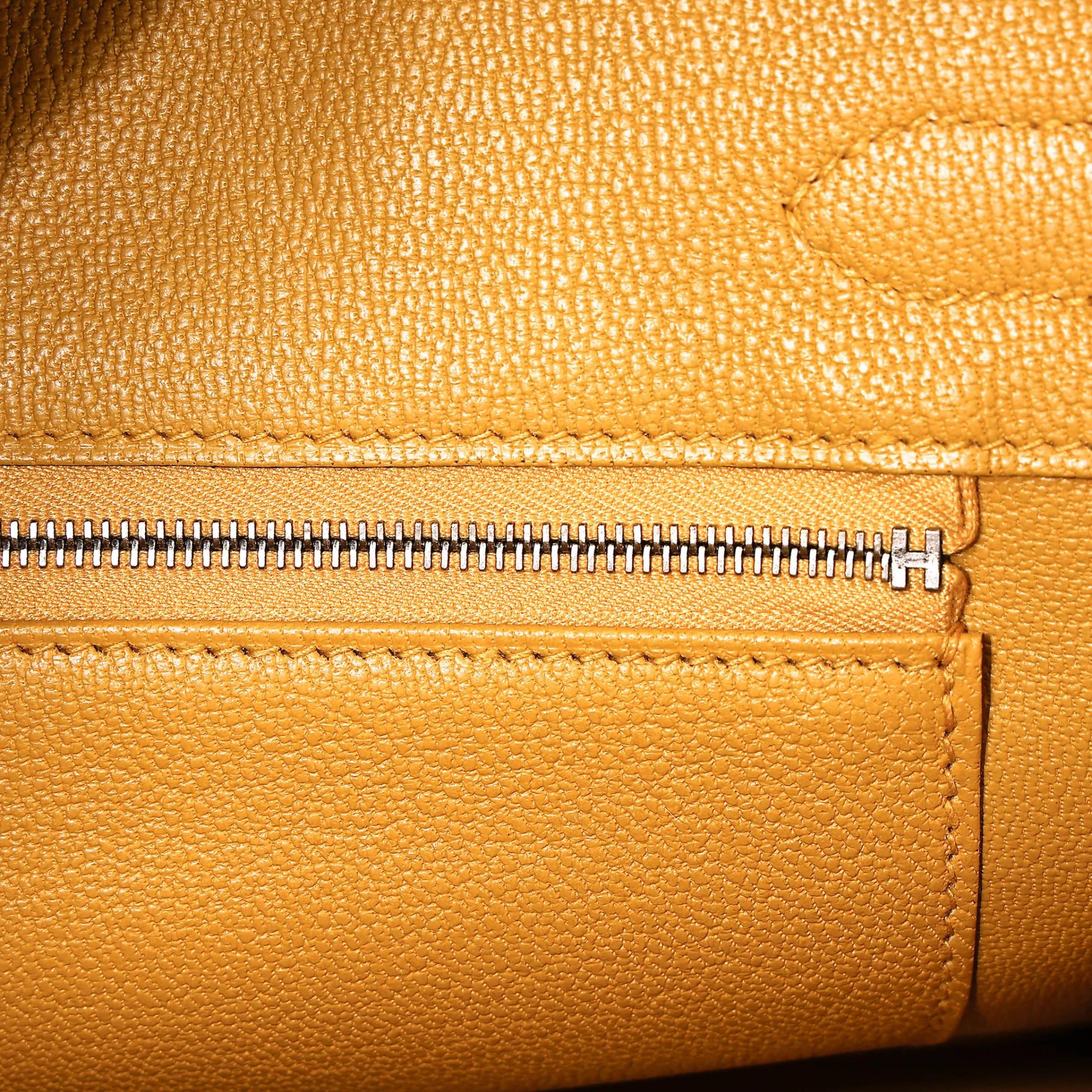 Very Good ( Rank A) HERMÈS Birkin 30 Jaune Ambre (9D) Togo Palladium hardware C (2018) - 18