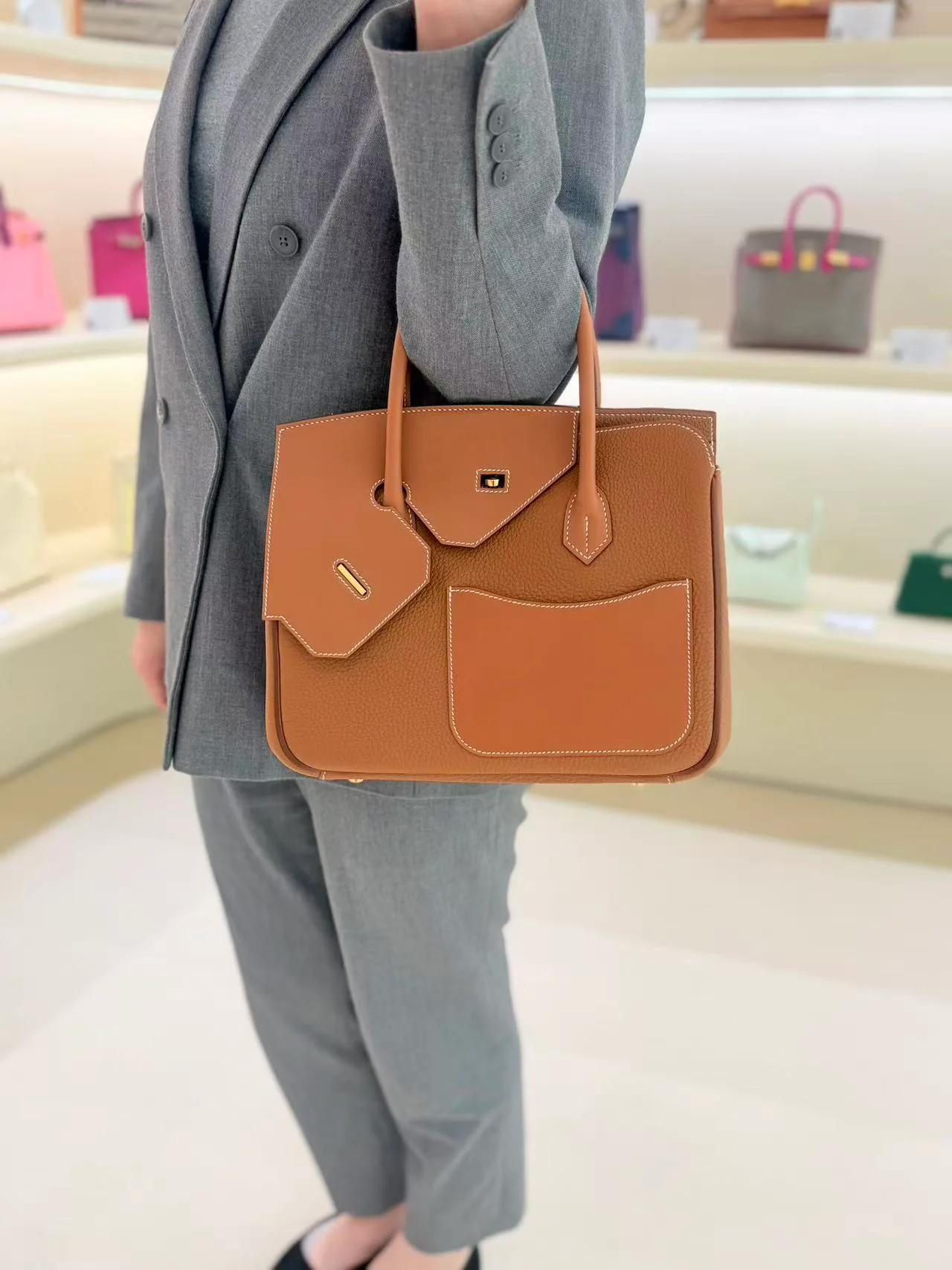 Unused ( Rank NS ) HERMÈS Limited Edition Birkin 30 en Desordre Gold (37) Swift Togo Vache Hunter Gold hardware W (2024) - 6