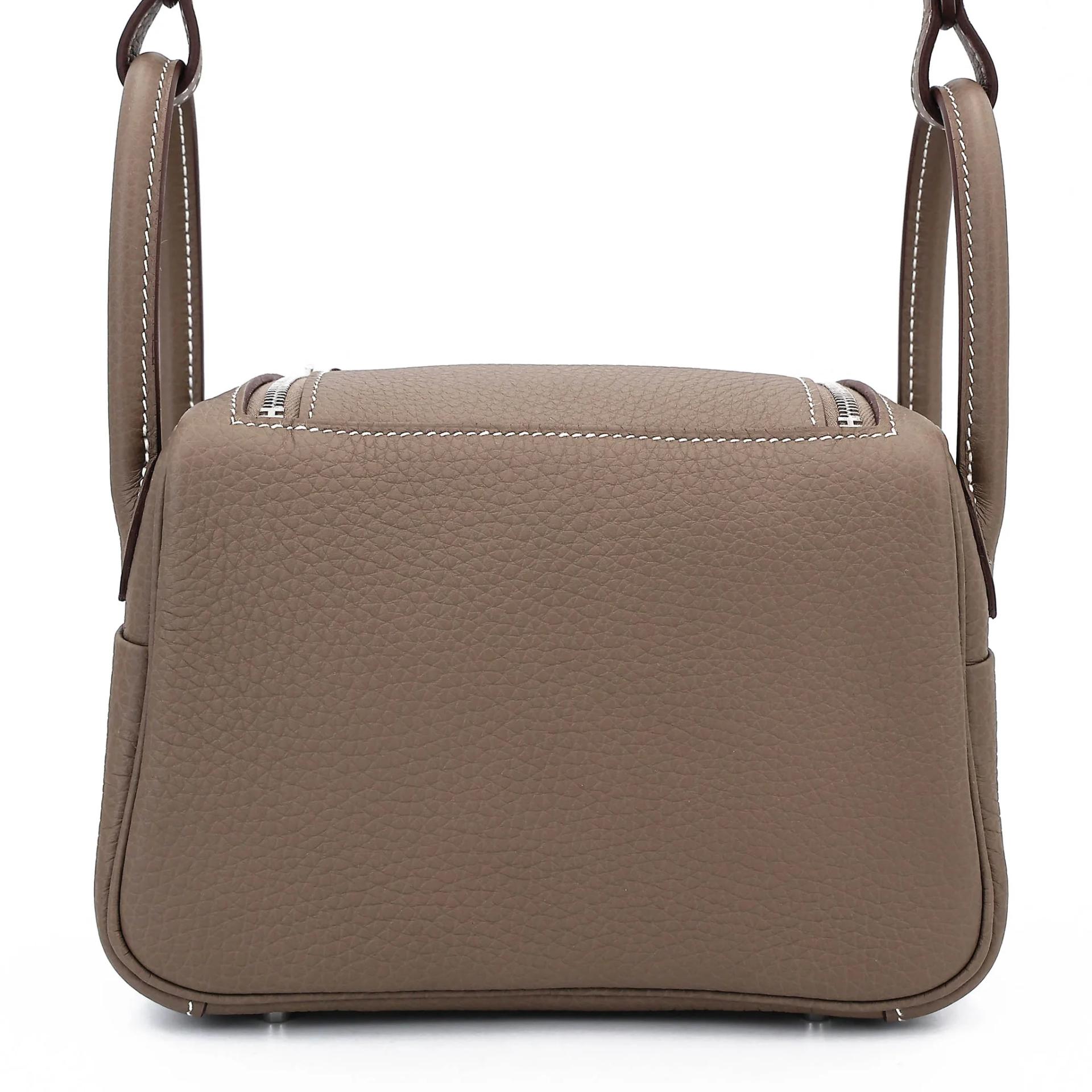 Brand New ( Rank N ) HERMÈS Mini Lindy Etoupe (18) Clemence Palladium hardware G (2026) - 2
