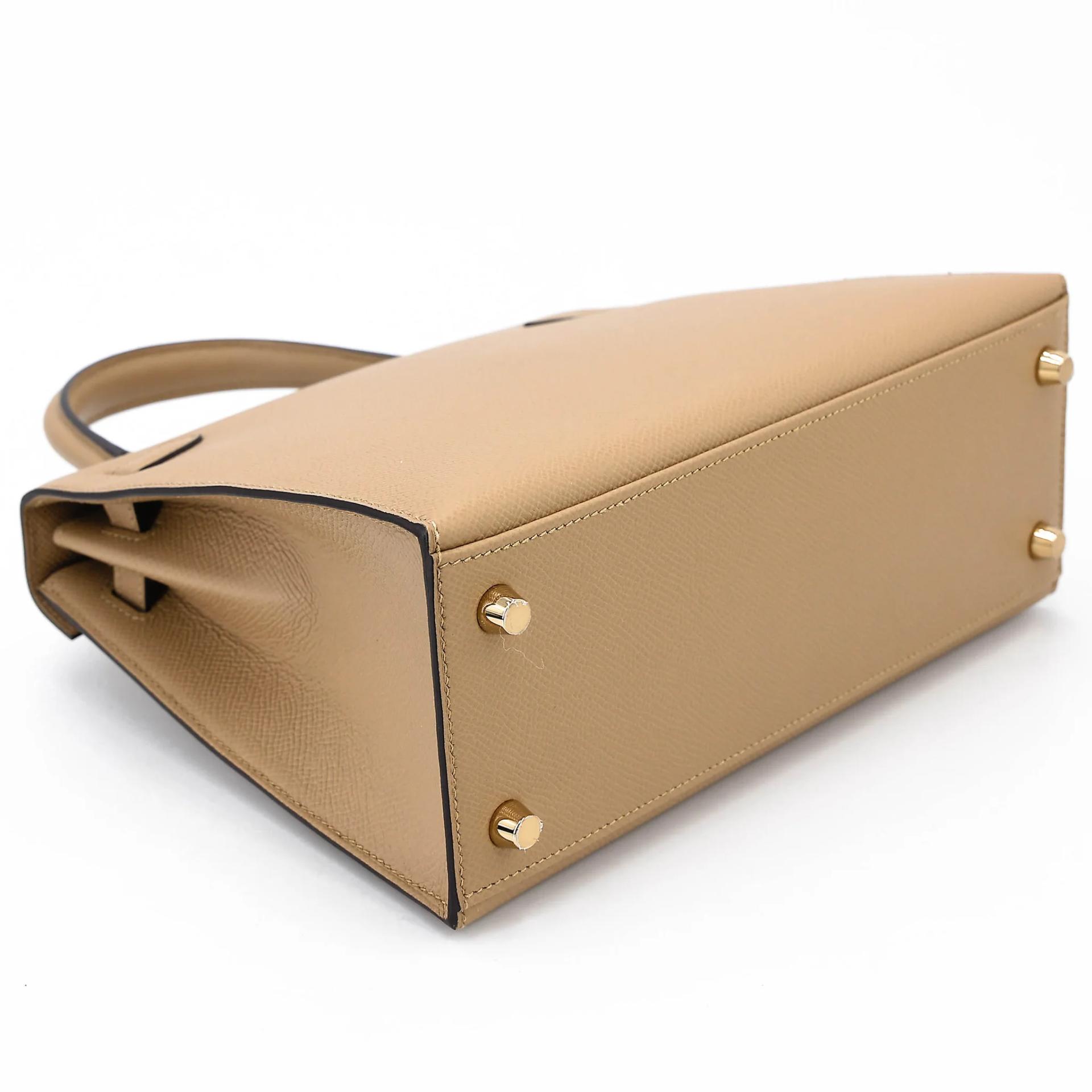 Brand New ( Rank N ) HERMÈS Kelly 25 Sellier Poussiere (1C) Epsom Permabrass hardware K (2025) - 7
