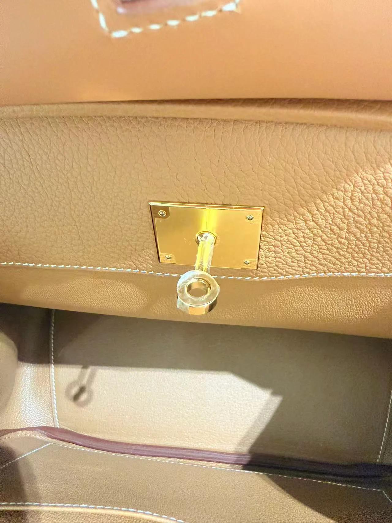 Unused ( Rank NS ) HERMÈS Limited Edition Birkin 30 en Desordre Gold (37) Swift Togo Vache Hunter Gold hardware W (2024) - 25