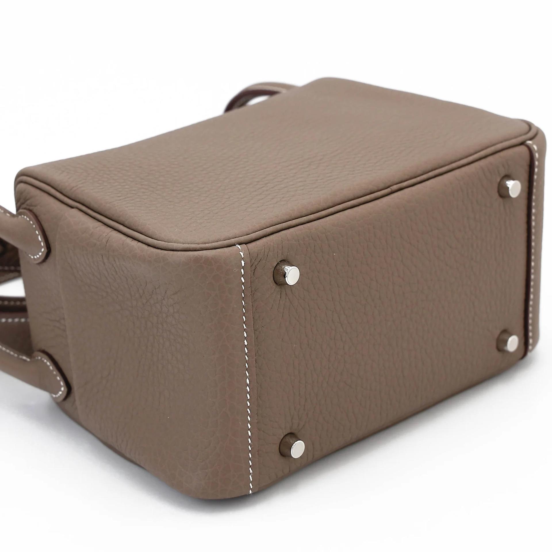 Brand New ( Rank N ) HERMÈS Mini Lindy Etoupe (18) Clemence Palladium hardware G (2026) - 7