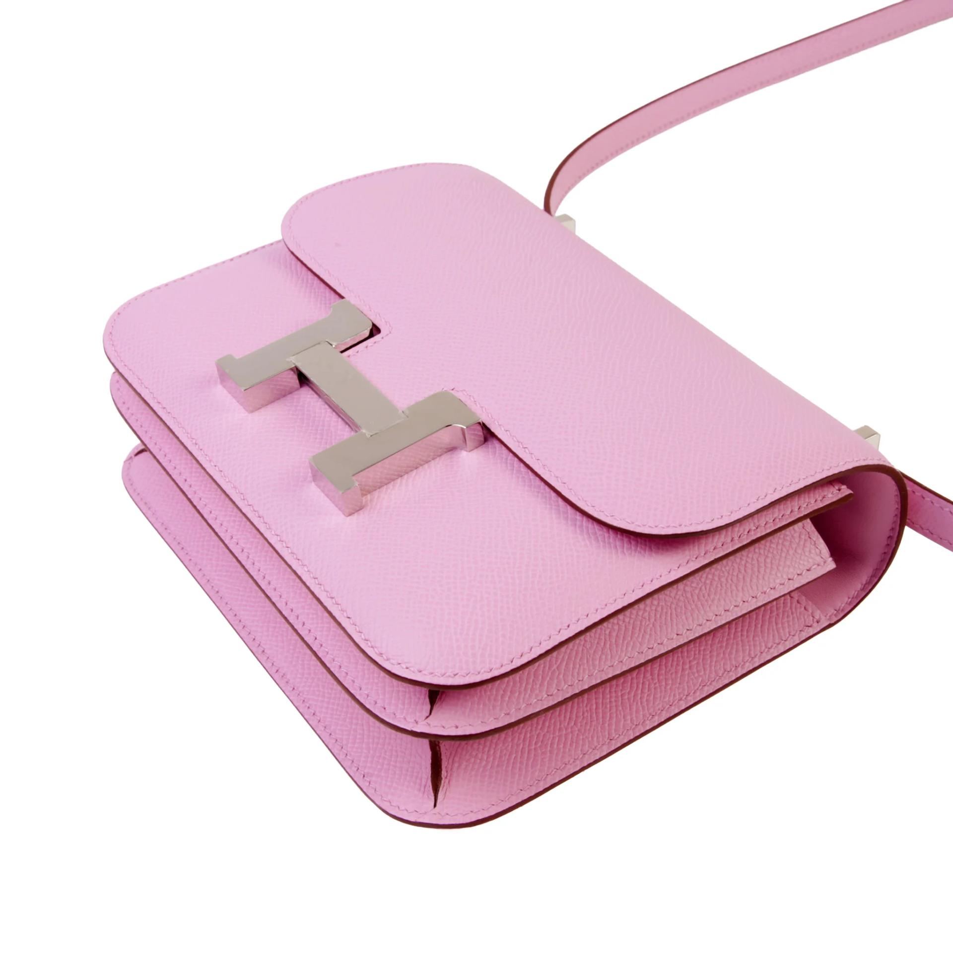 Brand New ( Rank N ) HERMÈS Constance Mini Mauve Sylvestre (X9) Epsom Palladium hardware K (2025) - 5