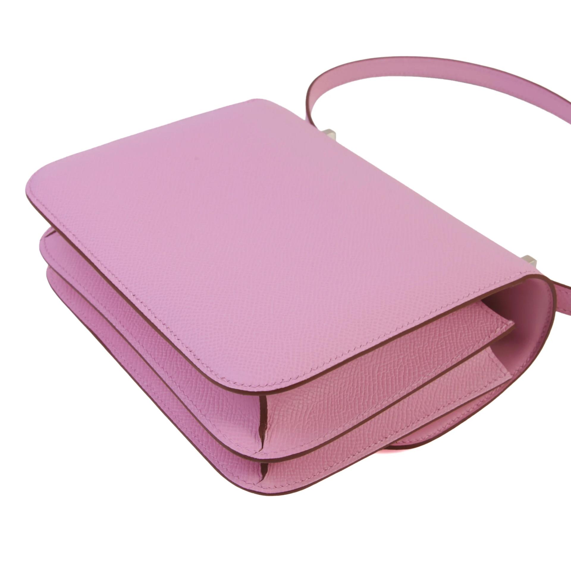 Brand New ( Rank N ) HERMÈS Constance Mini Mauve Sylvestre (X9) Epsom Palladium hardware K (2025) - 7