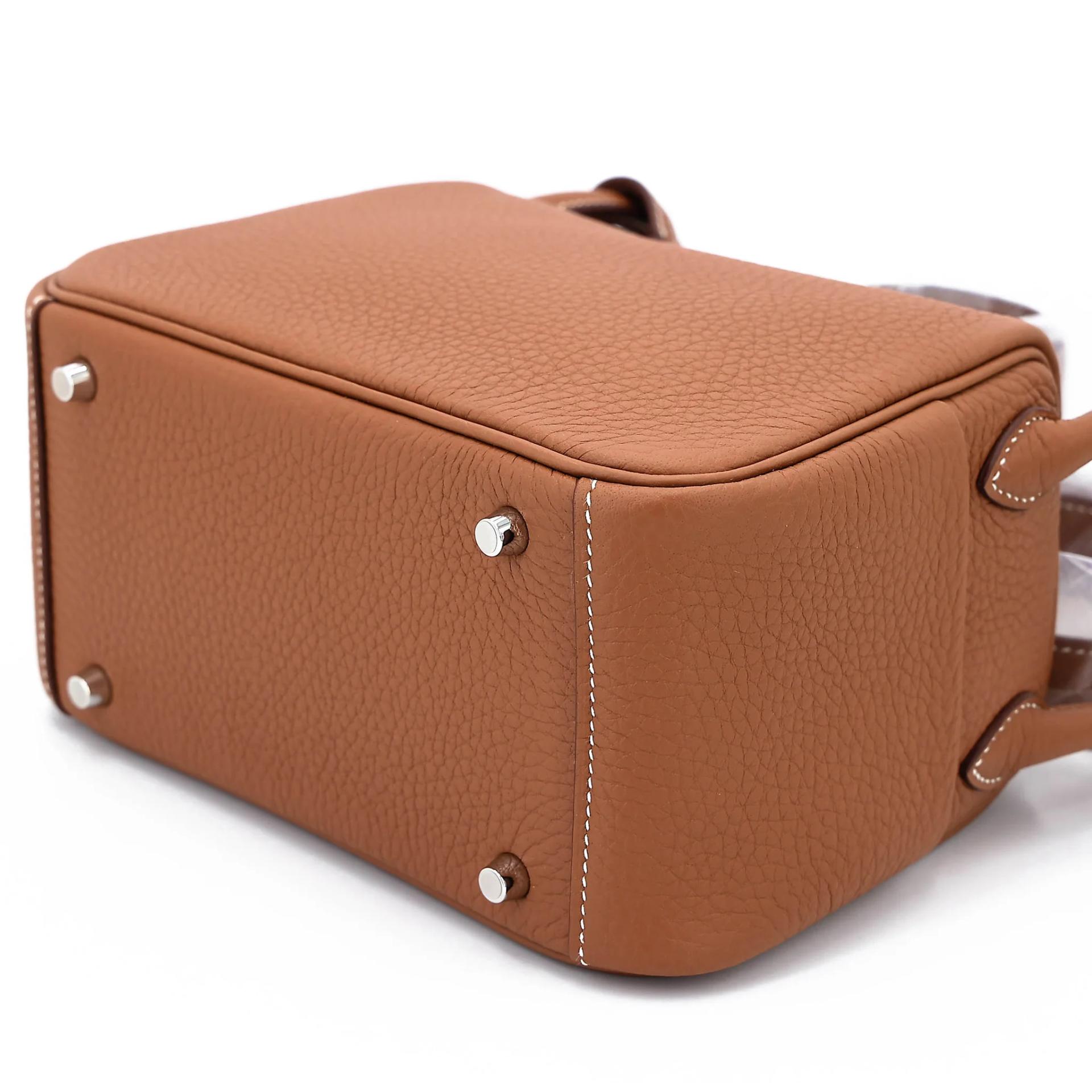 Brand New ( Rank N ) HERMÈS Mini Lindy II Gold (37) Clemence Palladium hardware K (2025) - 6