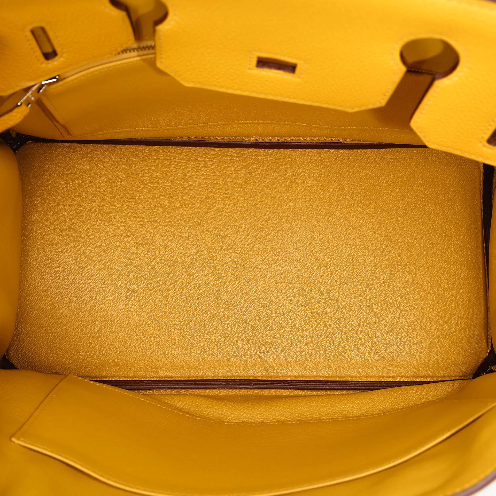 Very Good ( Rank A) HERMÈS Birkin 30 Jaune Ambre (9D) Togo Palladium hardware C (2018) - 22
