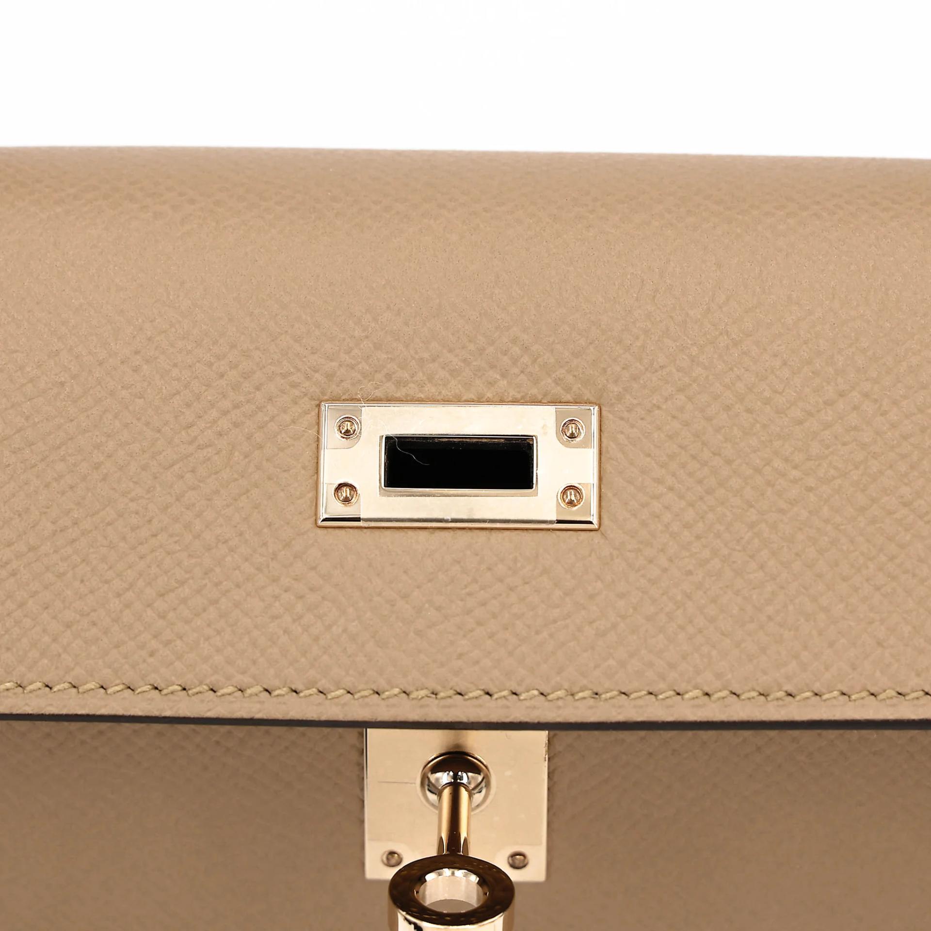 Brand New ( Rank N ) HERMÈS Kelly 25 Sellier Poussiere (1C) Epsom Permabrass hardware K (2025) - 11