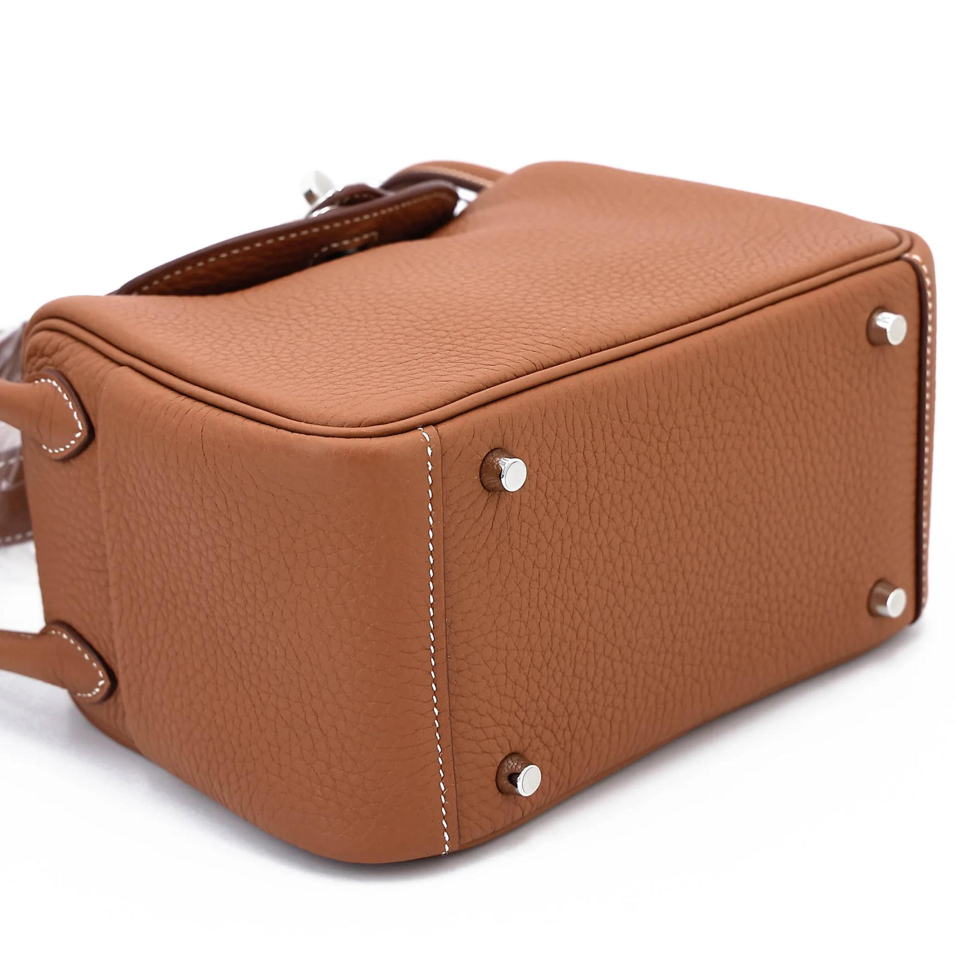 Brand New ( Rank N ) HERMÈS Mini Lindy II Gold (37) Clemence Palladium hardware K (2025) - 5
