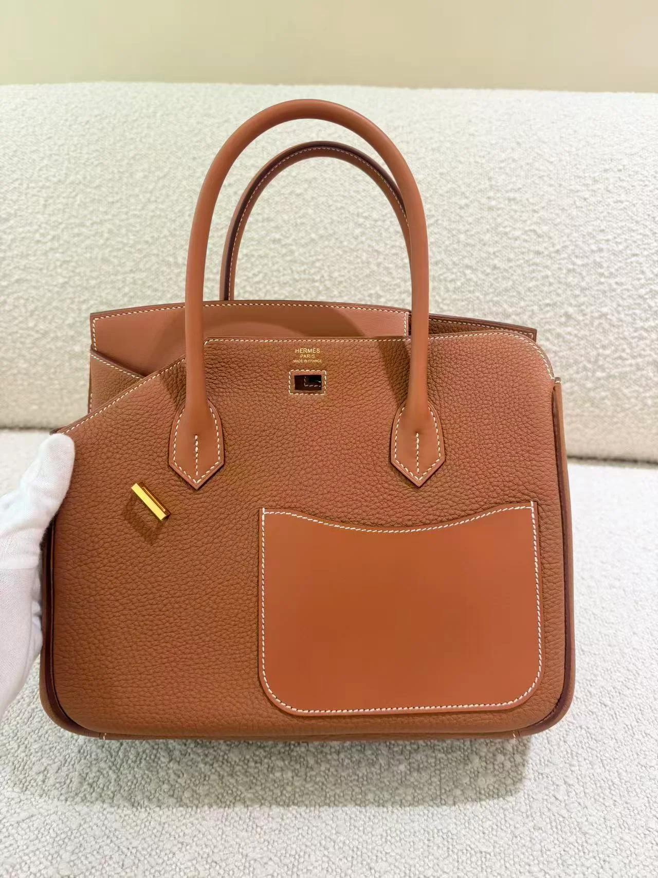 Unused ( Rank NS ) HERMÈS Limited Edition Birkin 30 en Desordre Gold (37) Swift Togo Vache Hunter Gold hardware W (2024) - 7