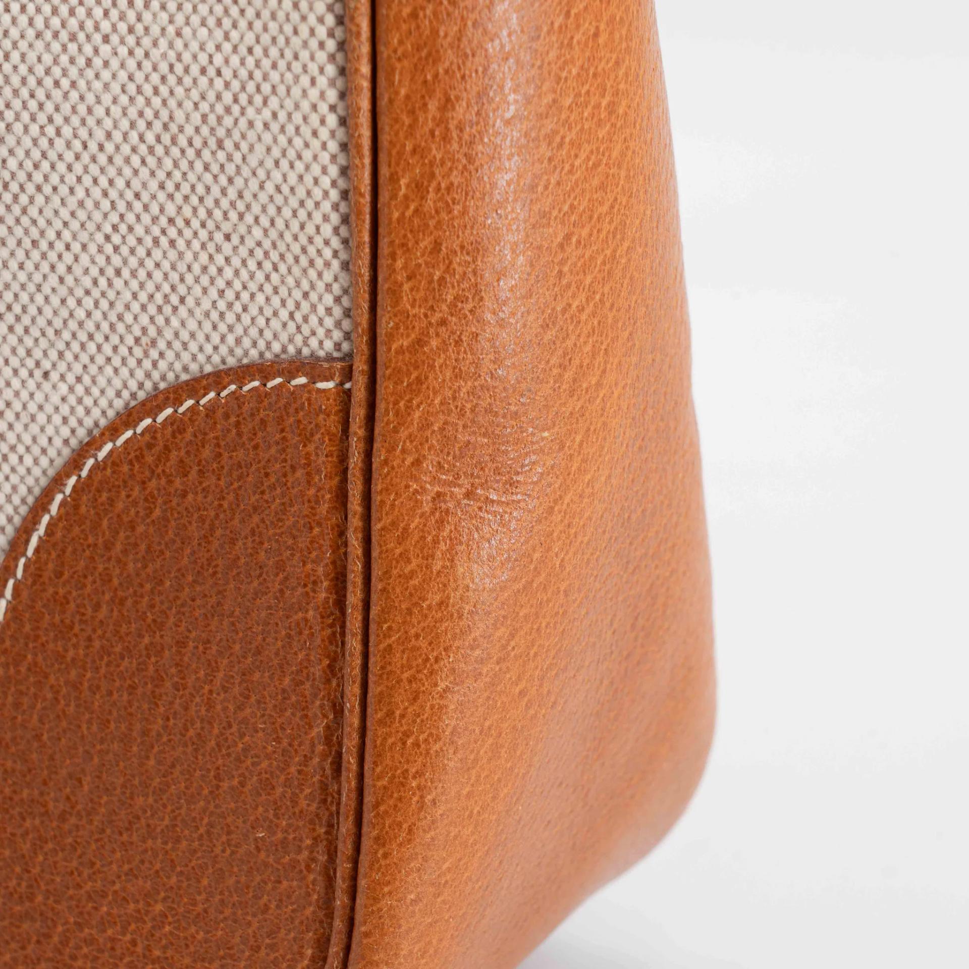 Very Good ( Rank A) HERMÈS Trim 31 Natural (27) Peau Porc Toile Camp canvas Gold hardware Circle Y (1995) - 16