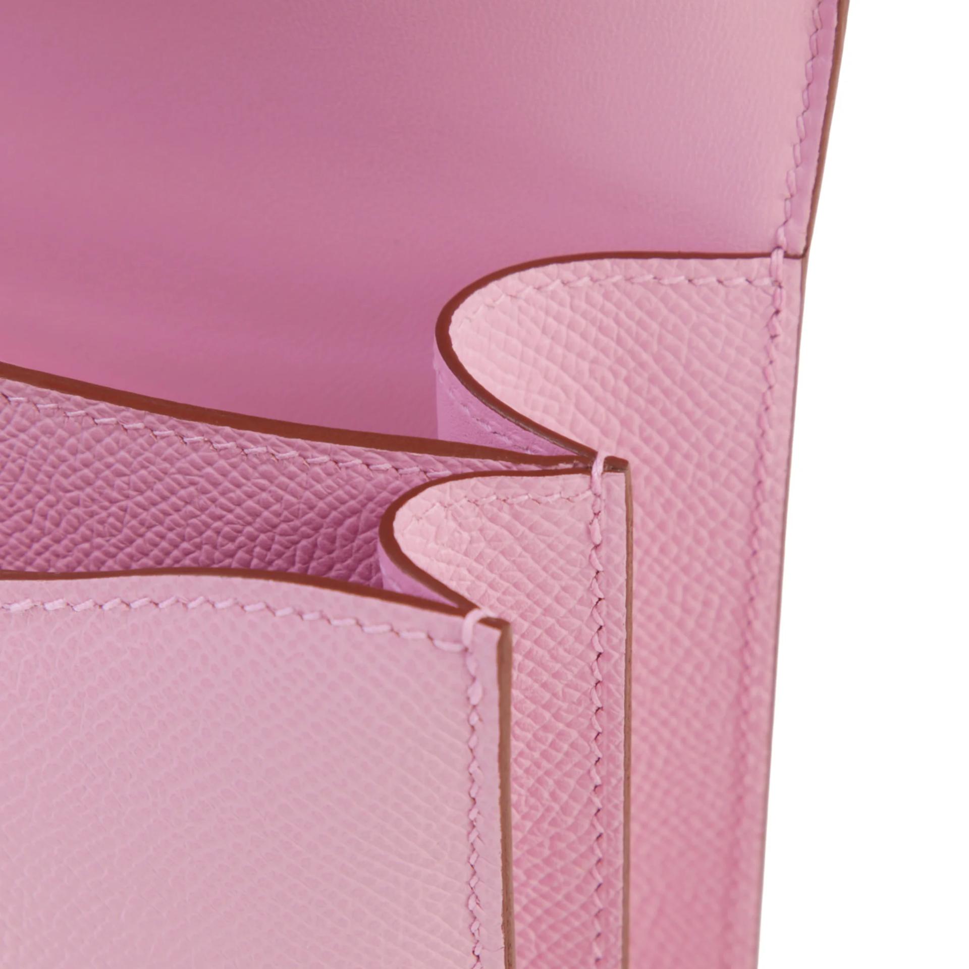 Brand New ( Rank N ) HERMÈS Constance Mini Mauve Sylvestre (X9) Epsom Palladium hardware K (2025) - 12