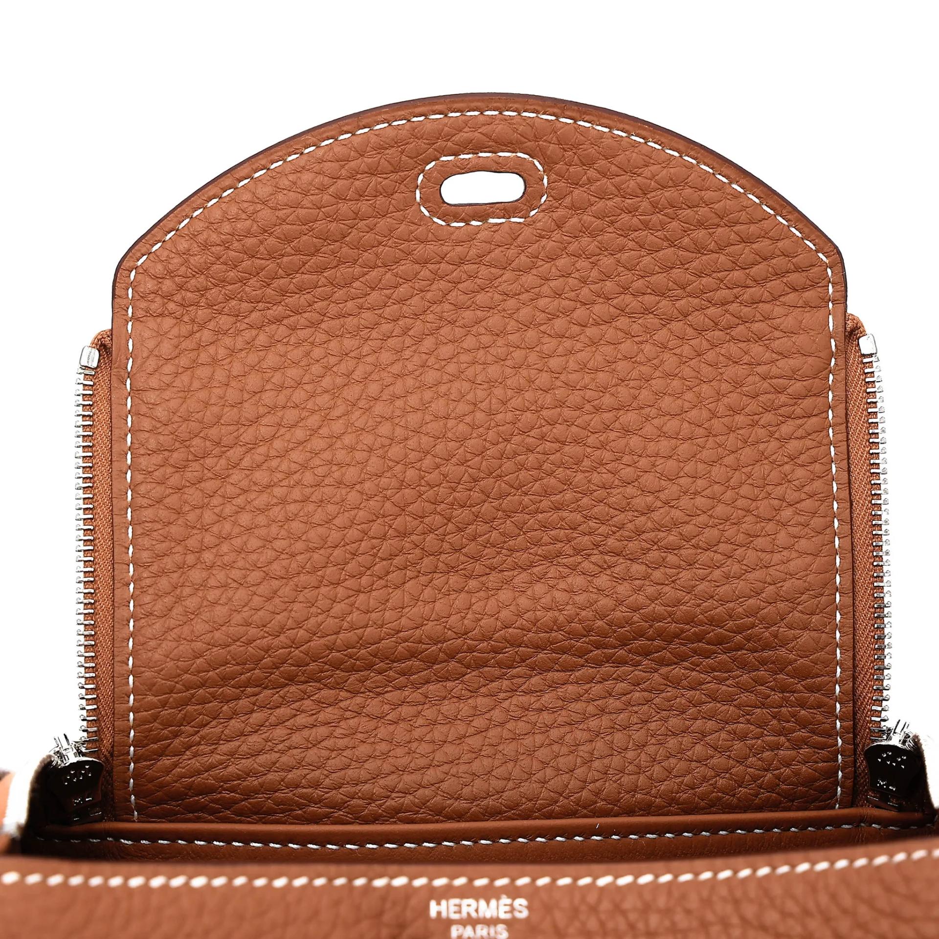 Brand New ( Rank N ) HERMÈS Mini Lindy II Gold (37) Clemence Palladium hardware K (2025) - 13