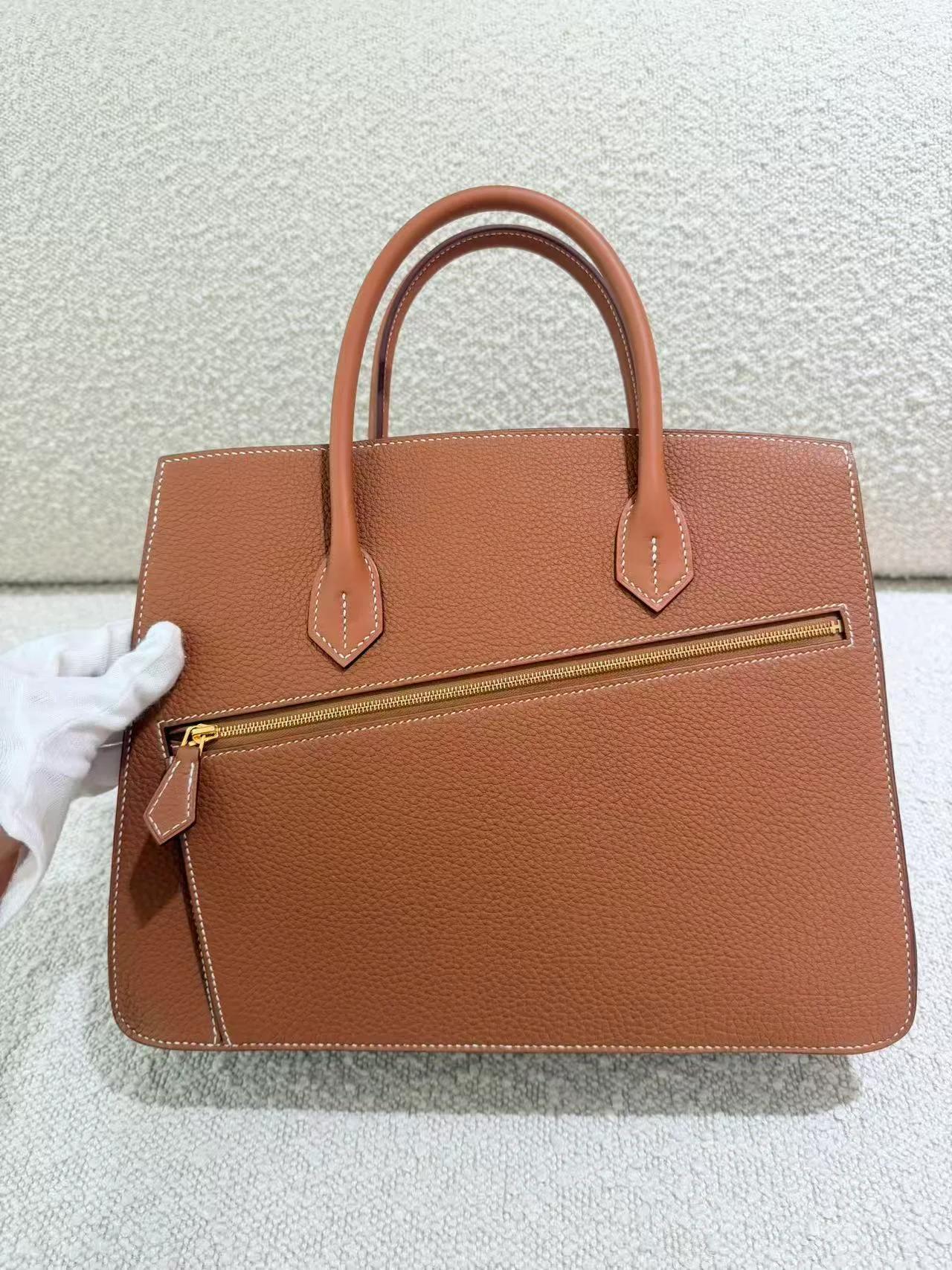 Unused ( Rank NS ) HERMÈS Limited Edition Birkin 30 en Desordre Gold (37) Swift Togo Vache Hunter Gold hardware W (2024) - 8