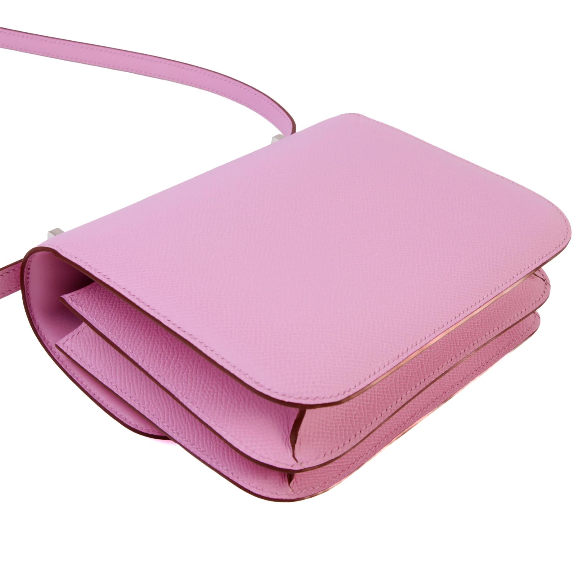 Brand New ( Rank N ) HERMÈS Constance Mini Mauve Sylvestre (X9) Epsom Palladium hardware K (2025) - 6