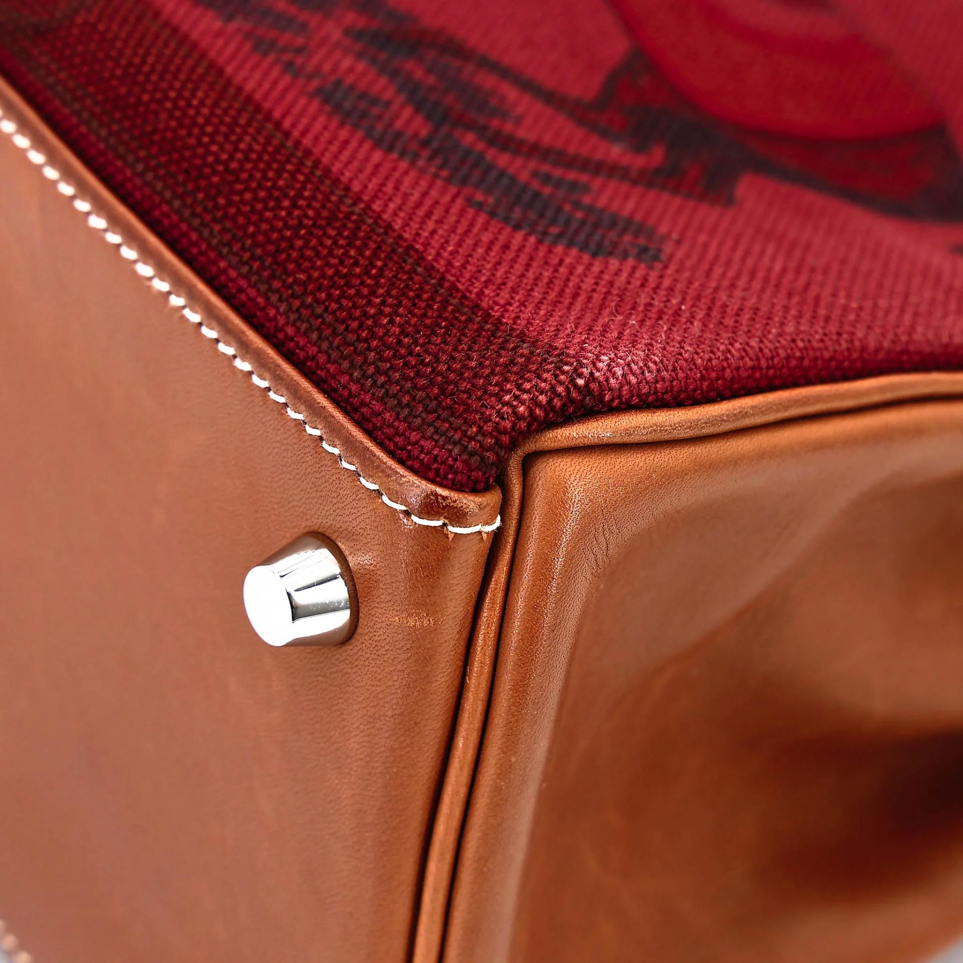 Good ( Rank AB) HERMÈS Limited Edition Kelly 28 Fauve (34) Gold (37) Barenia Palladium hardware Square O (2011) - 10