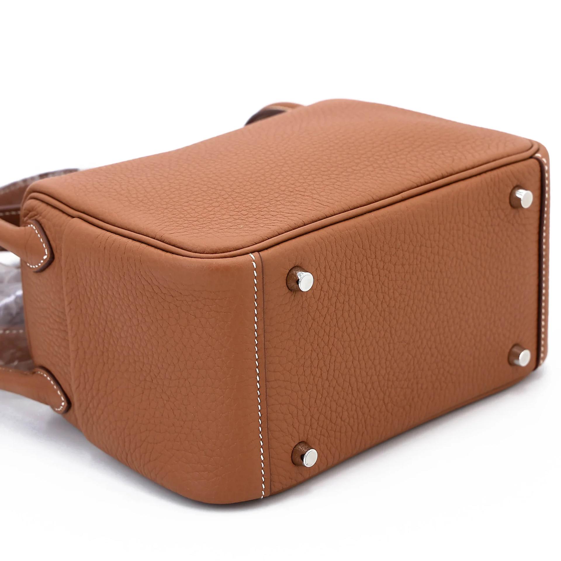 Brand New ( Rank N ) HERMÈS Mini Lindy II Gold (37) Clemence Palladium hardware K (2025) - 7
