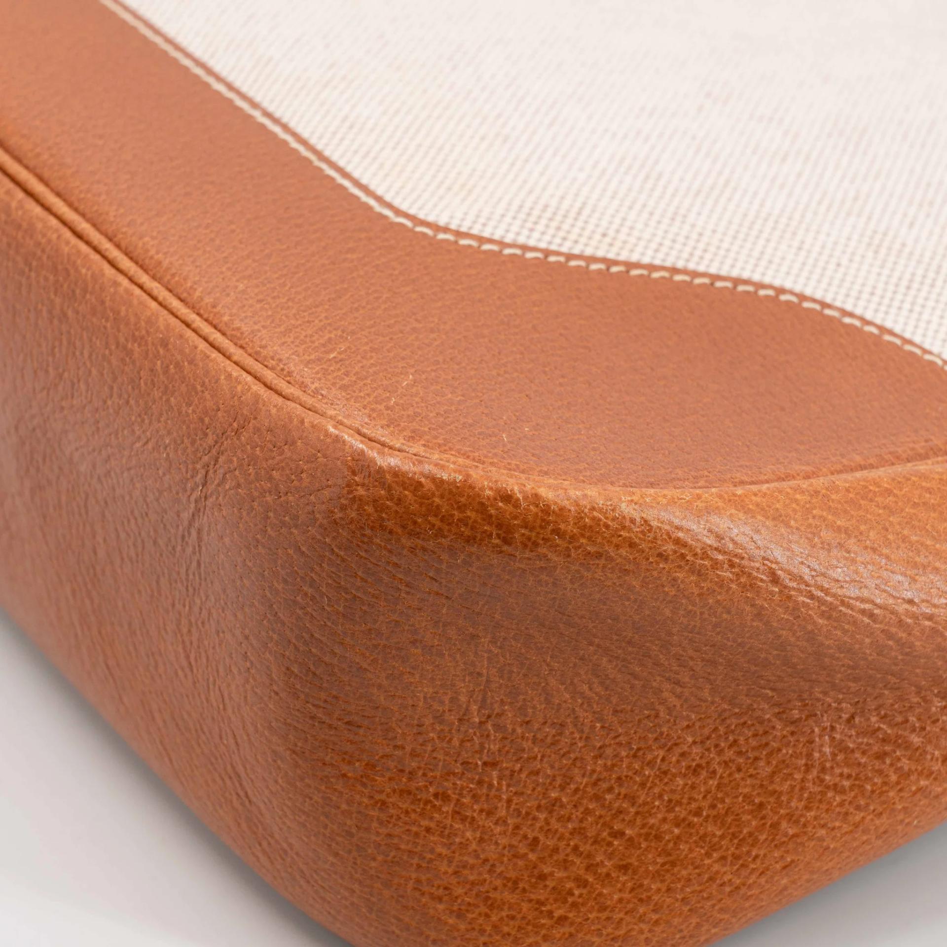 Very Good ( Rank A) HERMÈS Trim 31 Natural (27) Peau Porc Toile Camp canvas Gold hardware Circle Y (1995) - 13