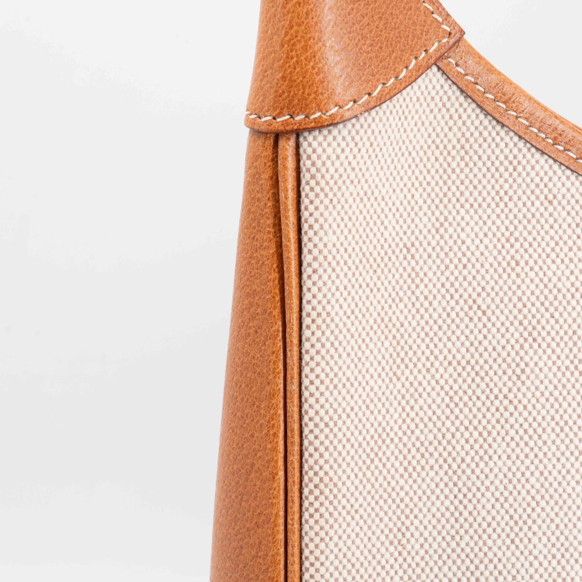 Very Good ( Rank A) HERMÈS Trim 31 Natural (27) Peau Porc Toile Camp canvas Gold hardware Circle Y (1995) - 29